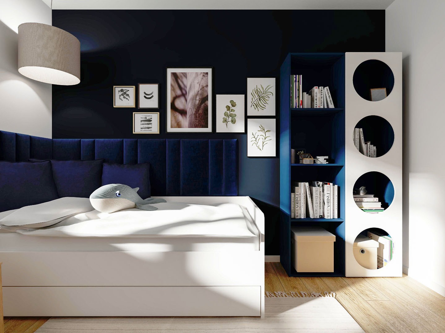 Polica Tornolo 117 (Indigo + Bijela)