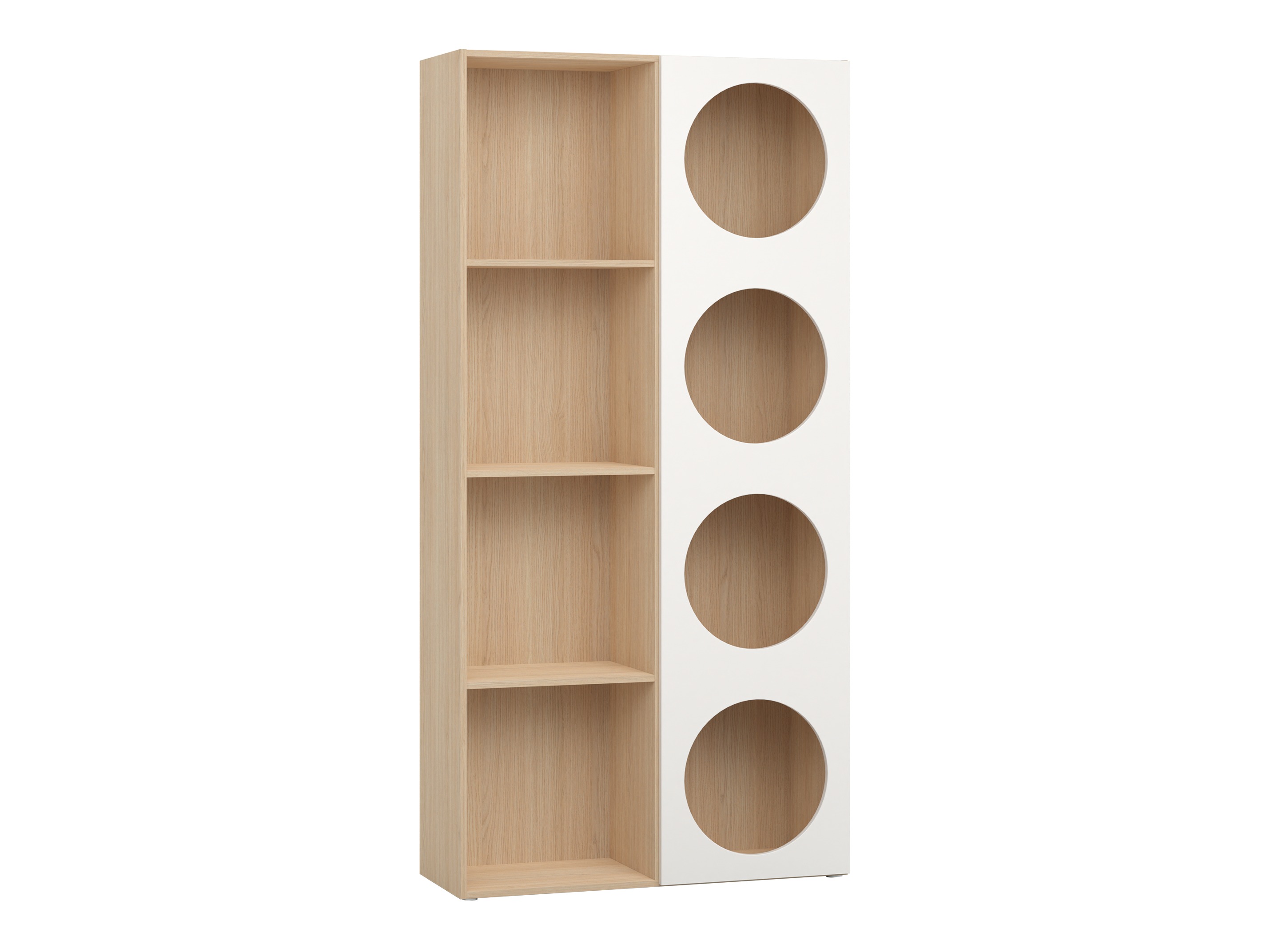 Polica Tornolo 117 (Svijetli hrast + Bijela)