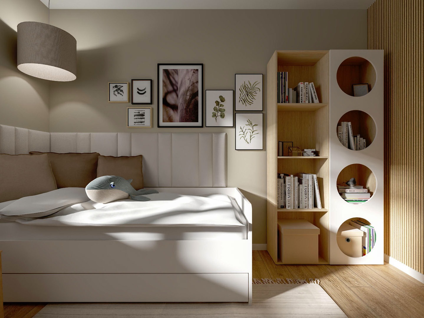 Polica Tornolo 117 (Svijetli hrast + Bijela)