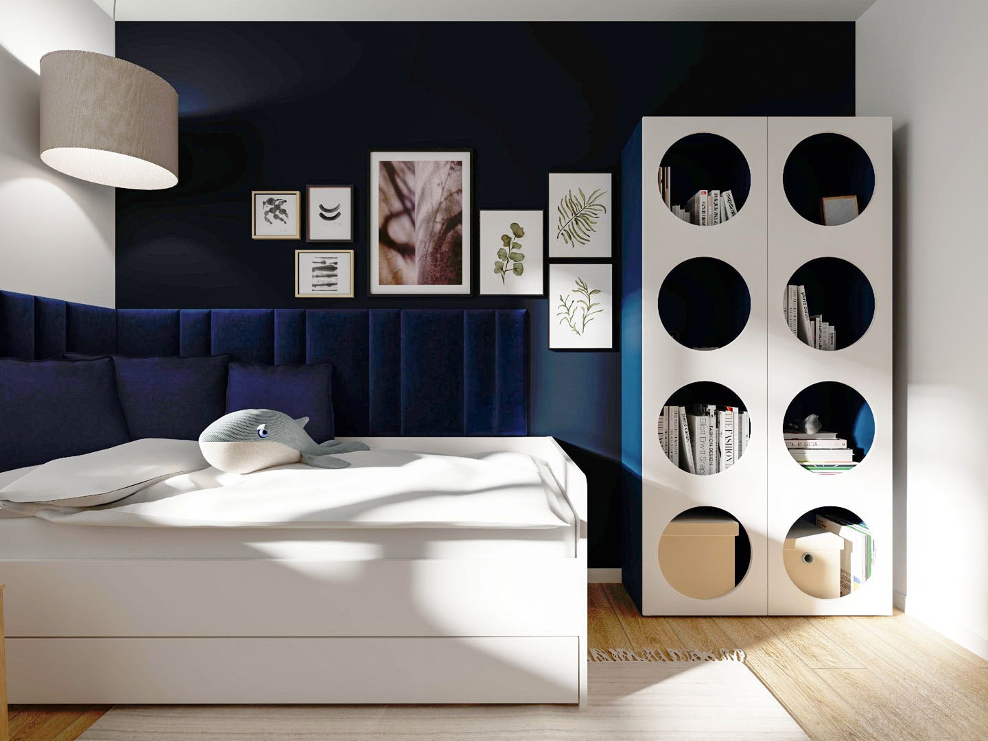 Polica Tornolo 118 (Indigo + Bijela)