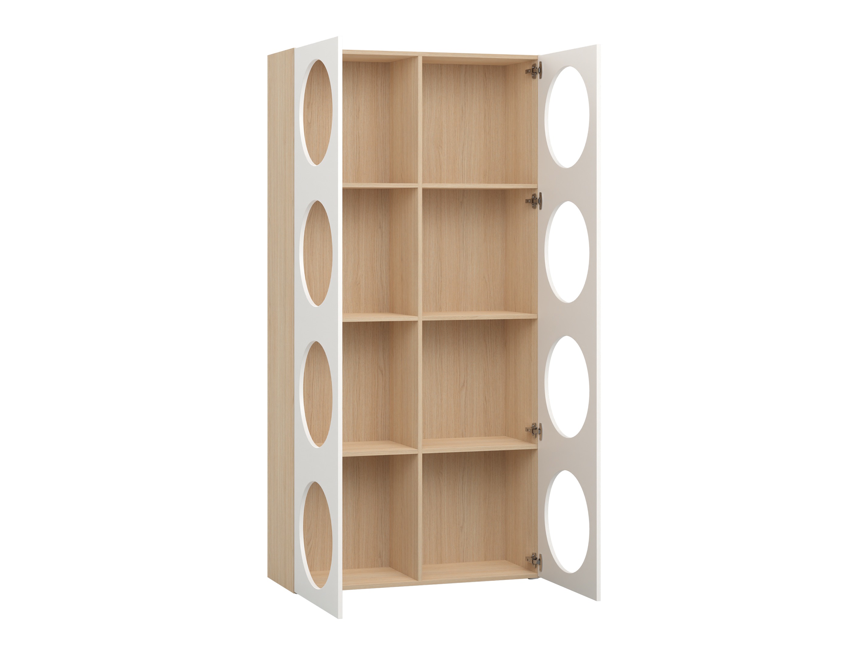 Polica Tornolo 118 (Svijetli hrast + Bijela)