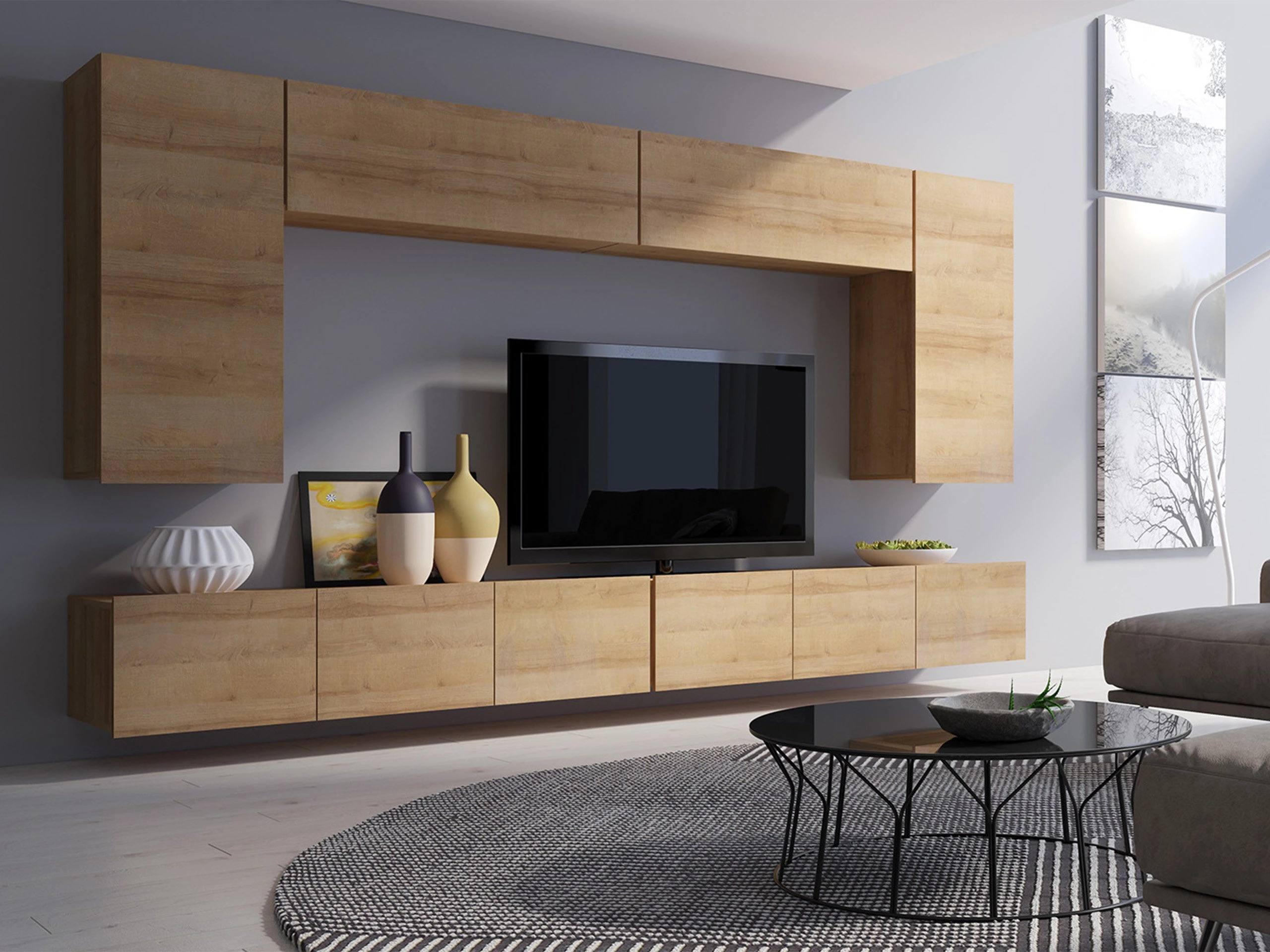 Set za dnevni boravak Remus XIII (Zlatni hrast)