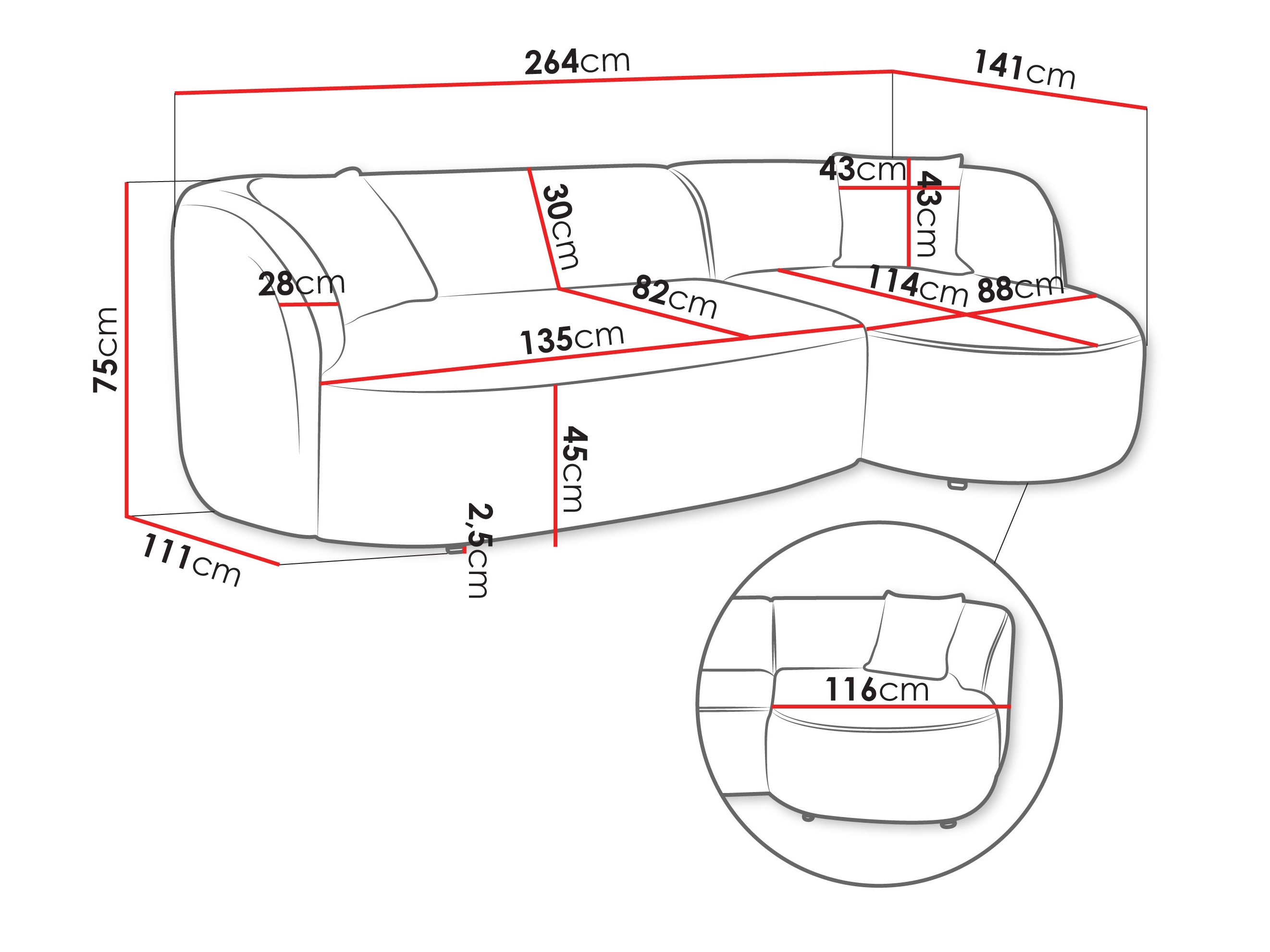 Kutna garnitura TrendyNest 122 (Euphoria 01)
