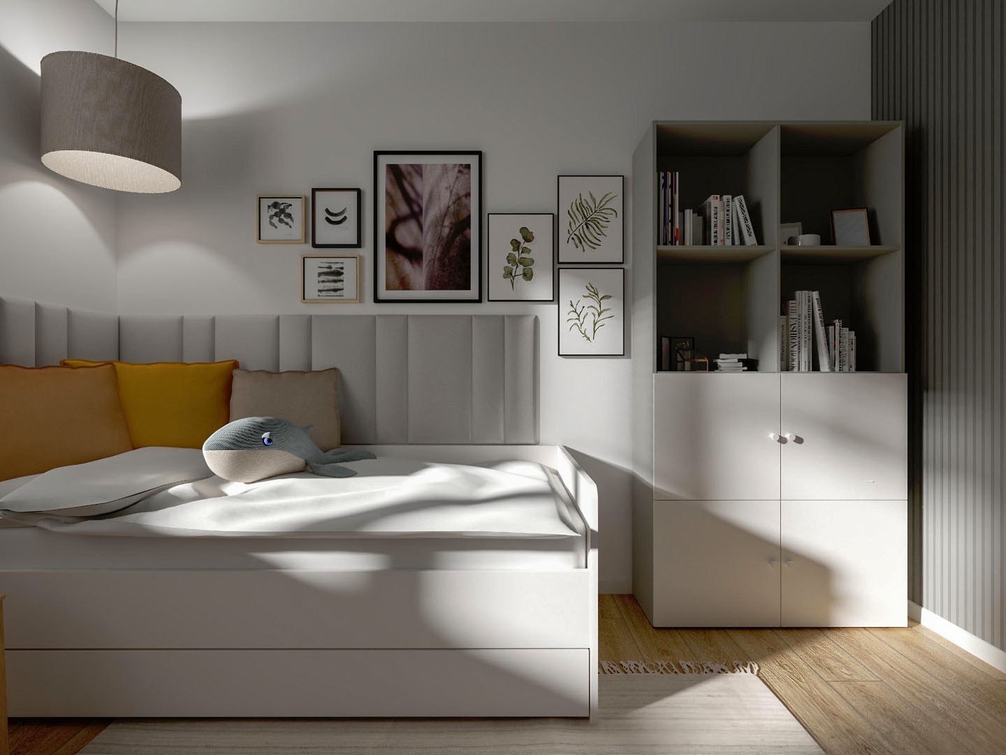 Polica Tornolo 120 (Siva + Bijela)