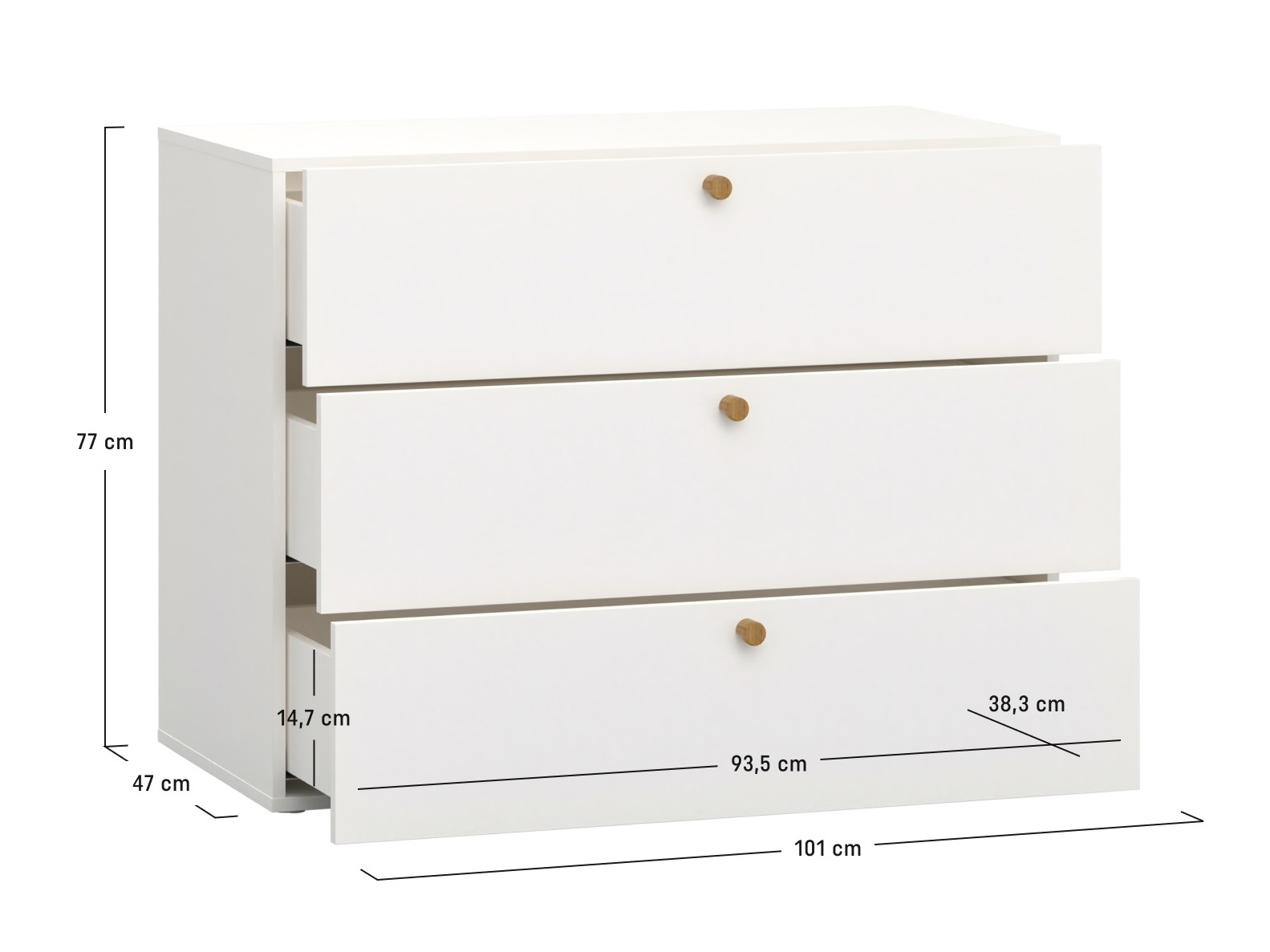 Komoda Tornolo 122 (Bijela)