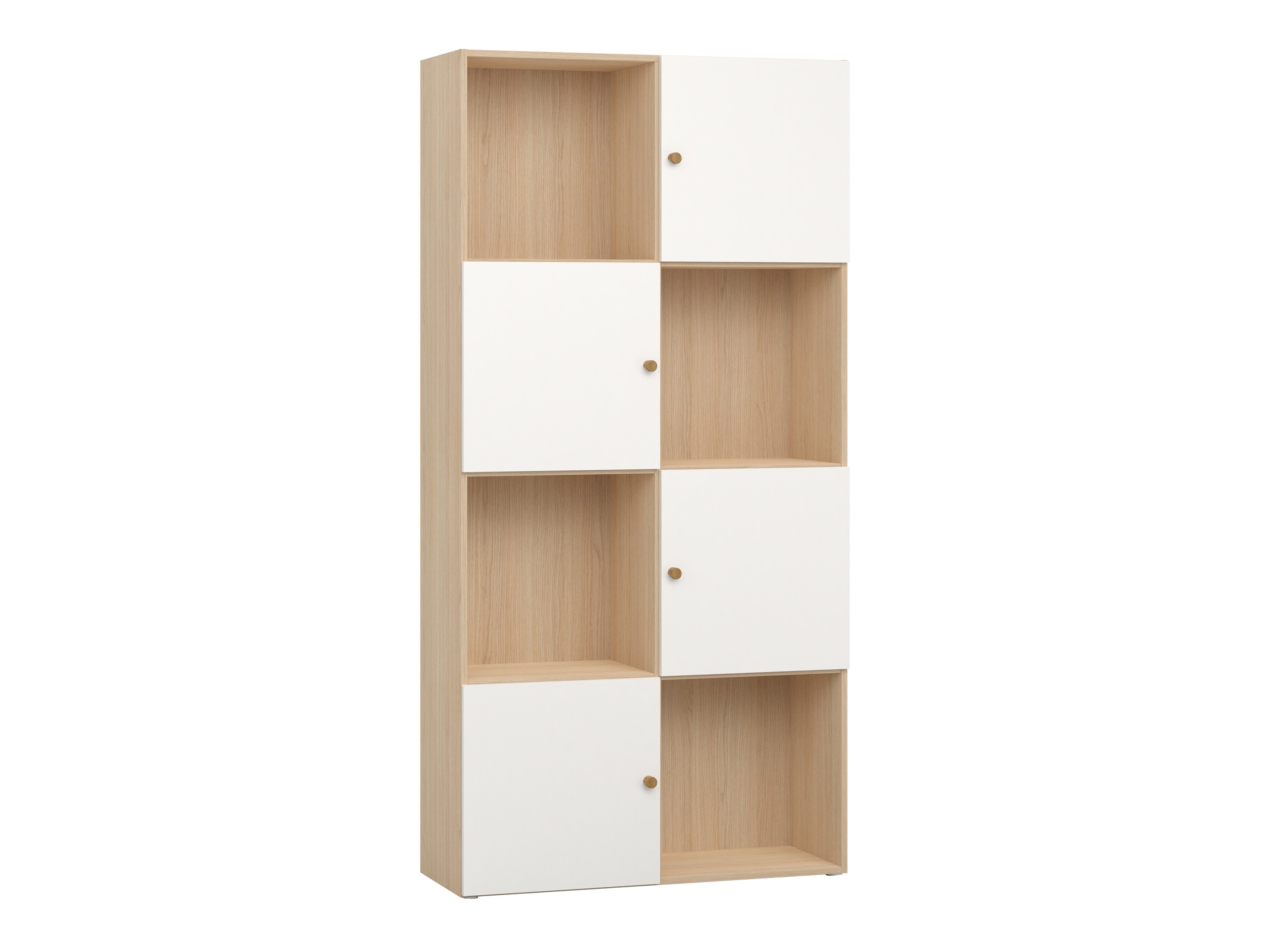 Polica Tornolo 121 (Svijetli hrast + Bijela)