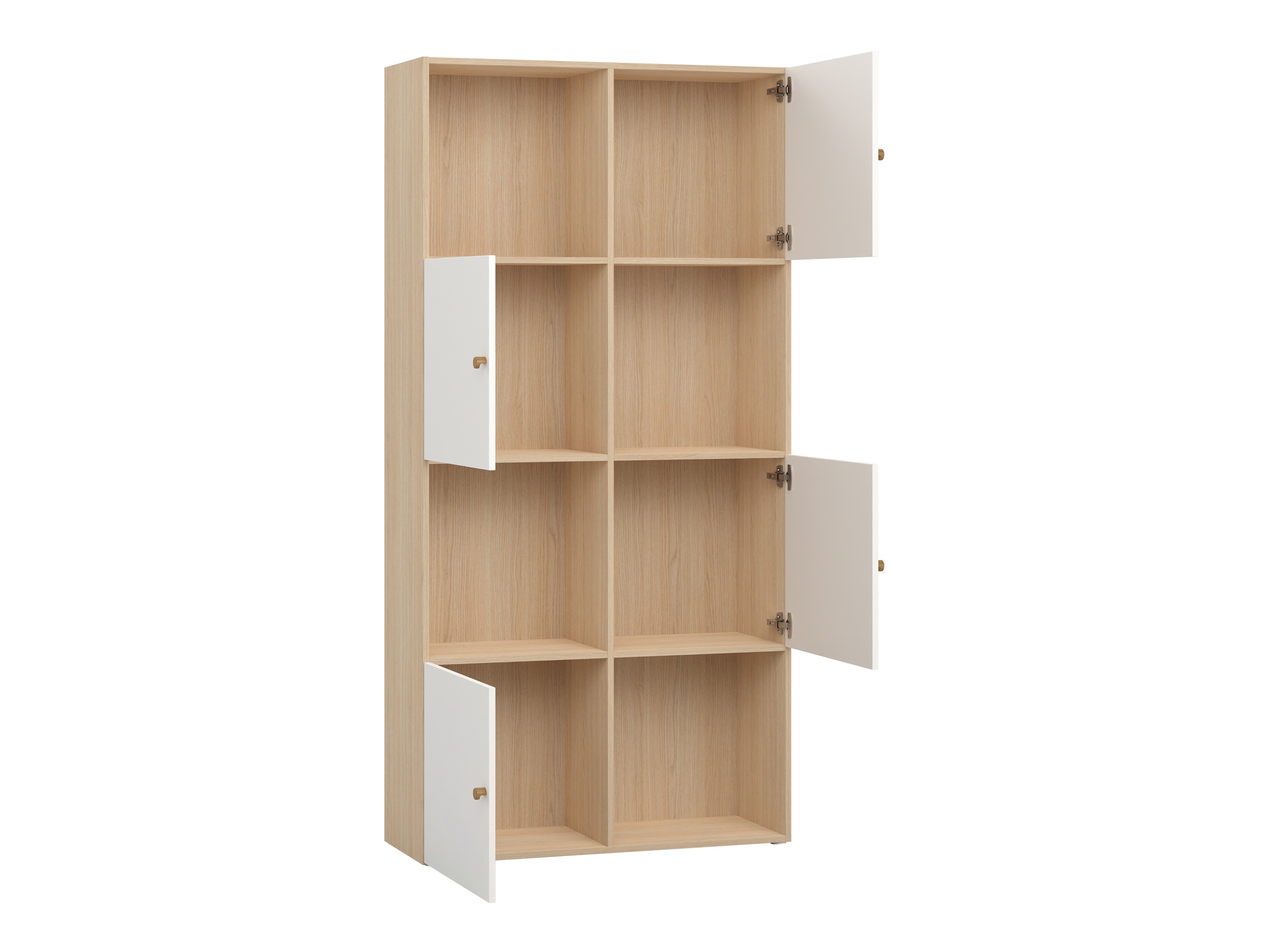 Polica Tornolo 121 (Svijetli hrast + Bijela)