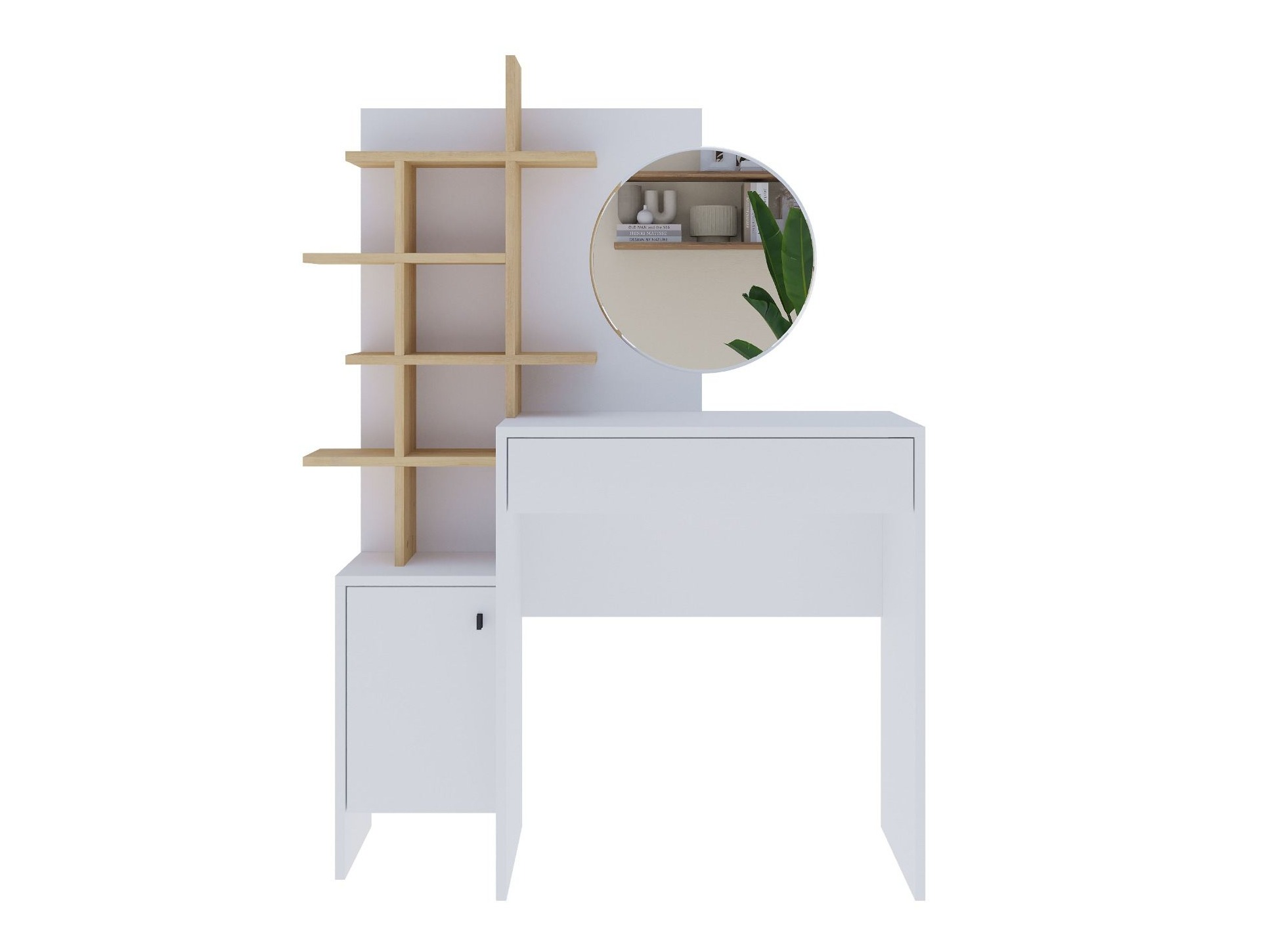 Toaletni stolić Kailua 220 (Bijela + Hrast)