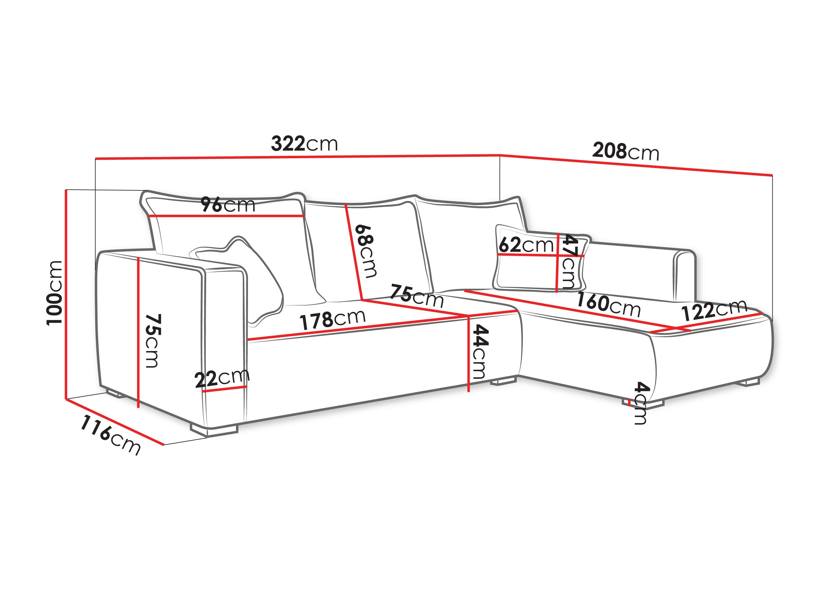 Kutna garnitura TrendyNest 125 (Tilia 85)
