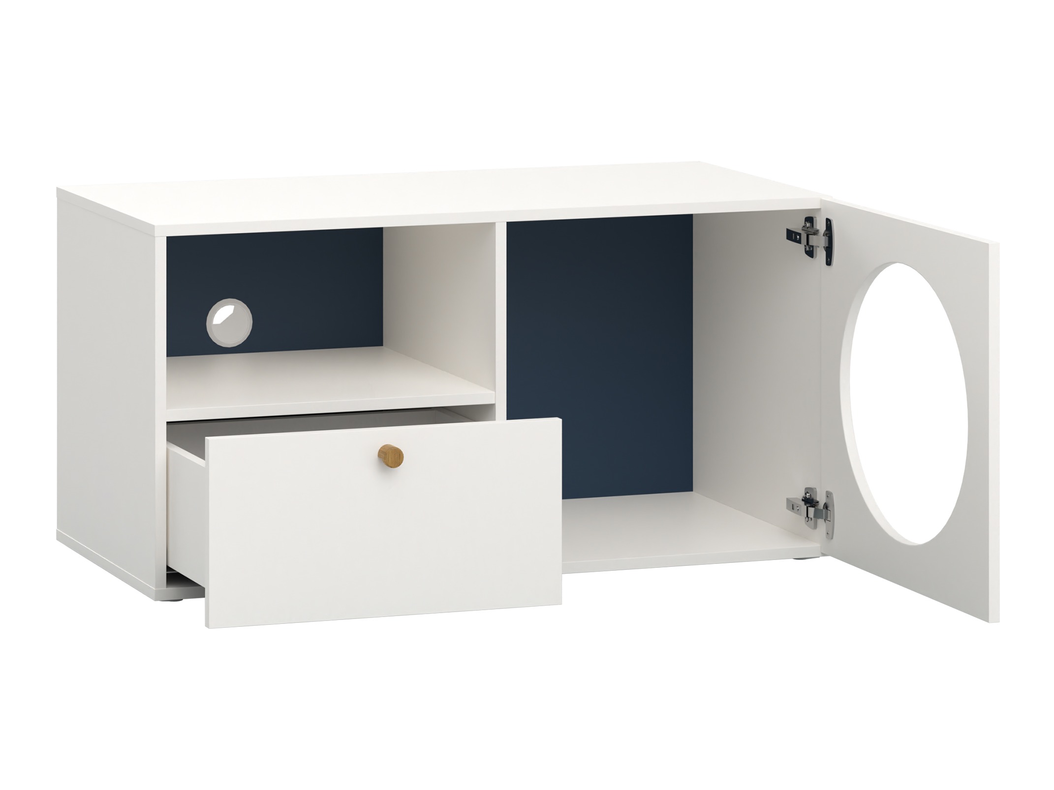 TV stol Tornolo 127 (Bijela + Indigo)