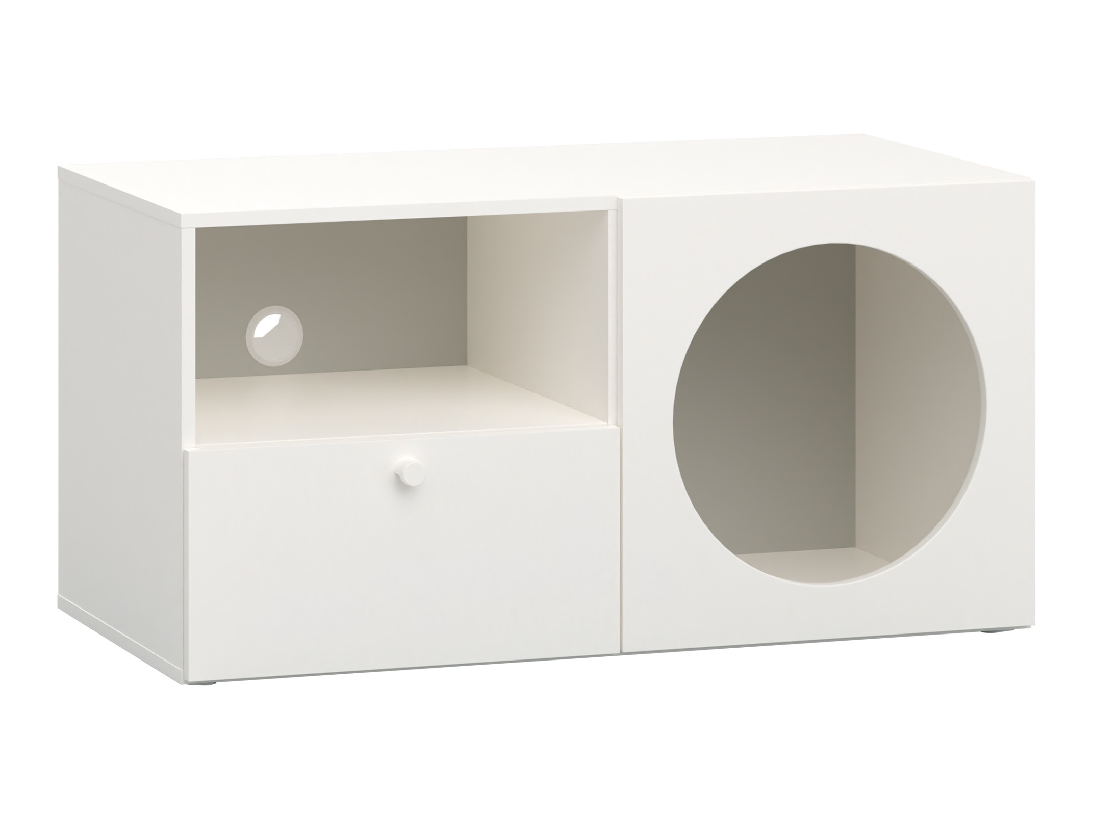 TV stol Tornolo 127 (Bijela + Siva)