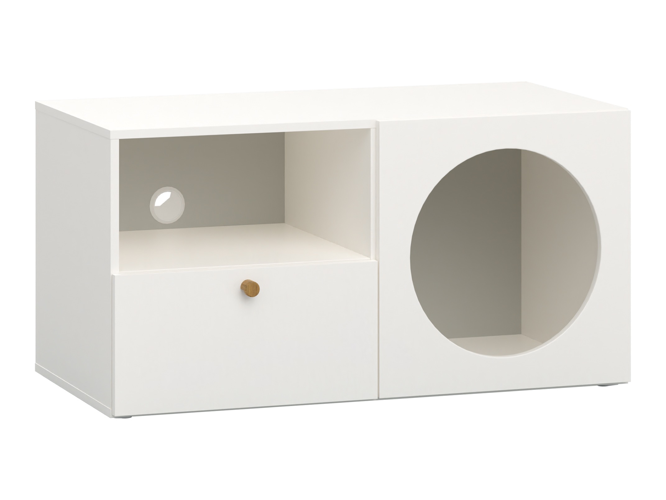 TV stol Tornolo 127 (Bijela + Siva)