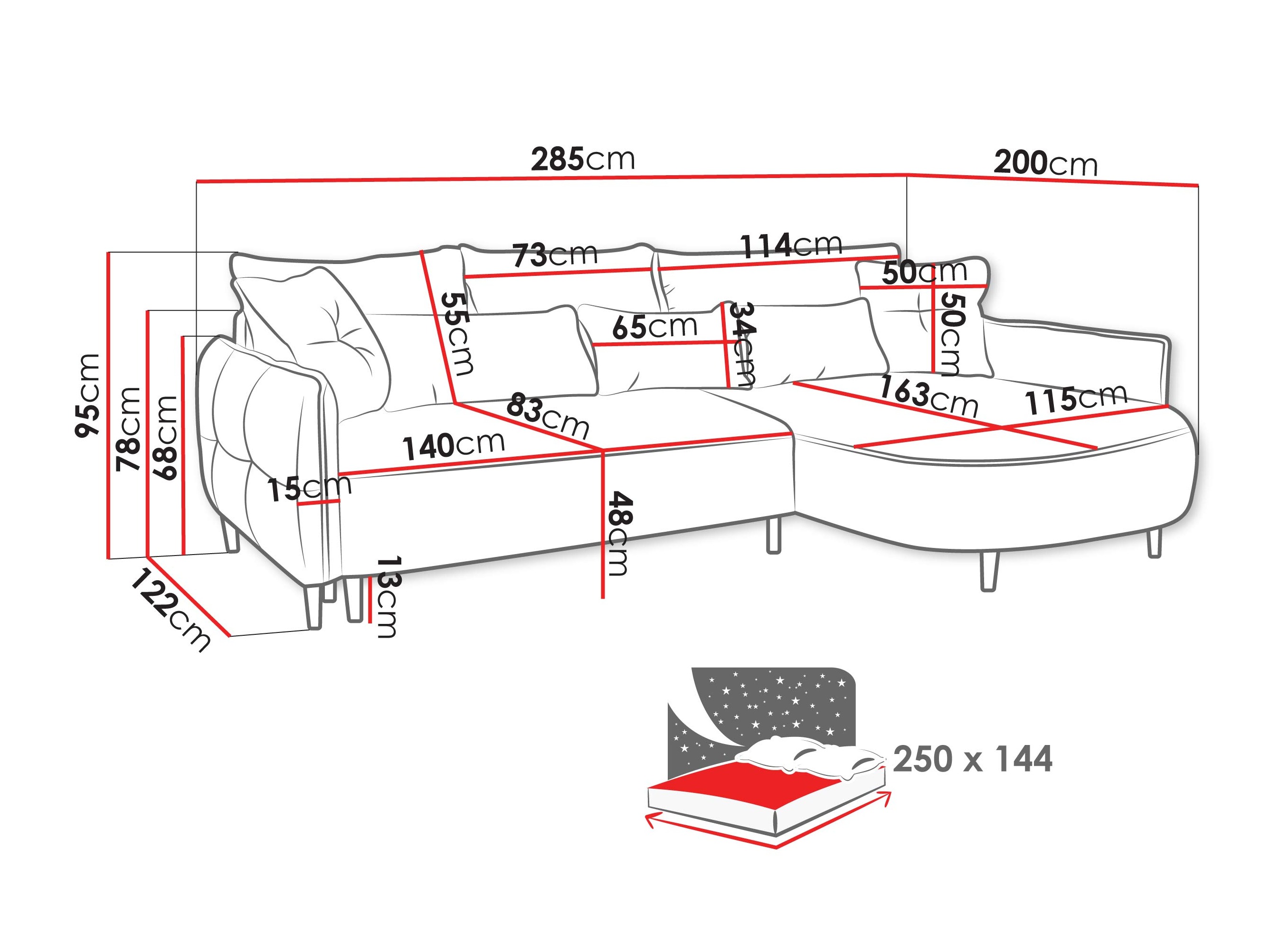 Kutna garnitura TrendyNest Prunal (Glow 01)