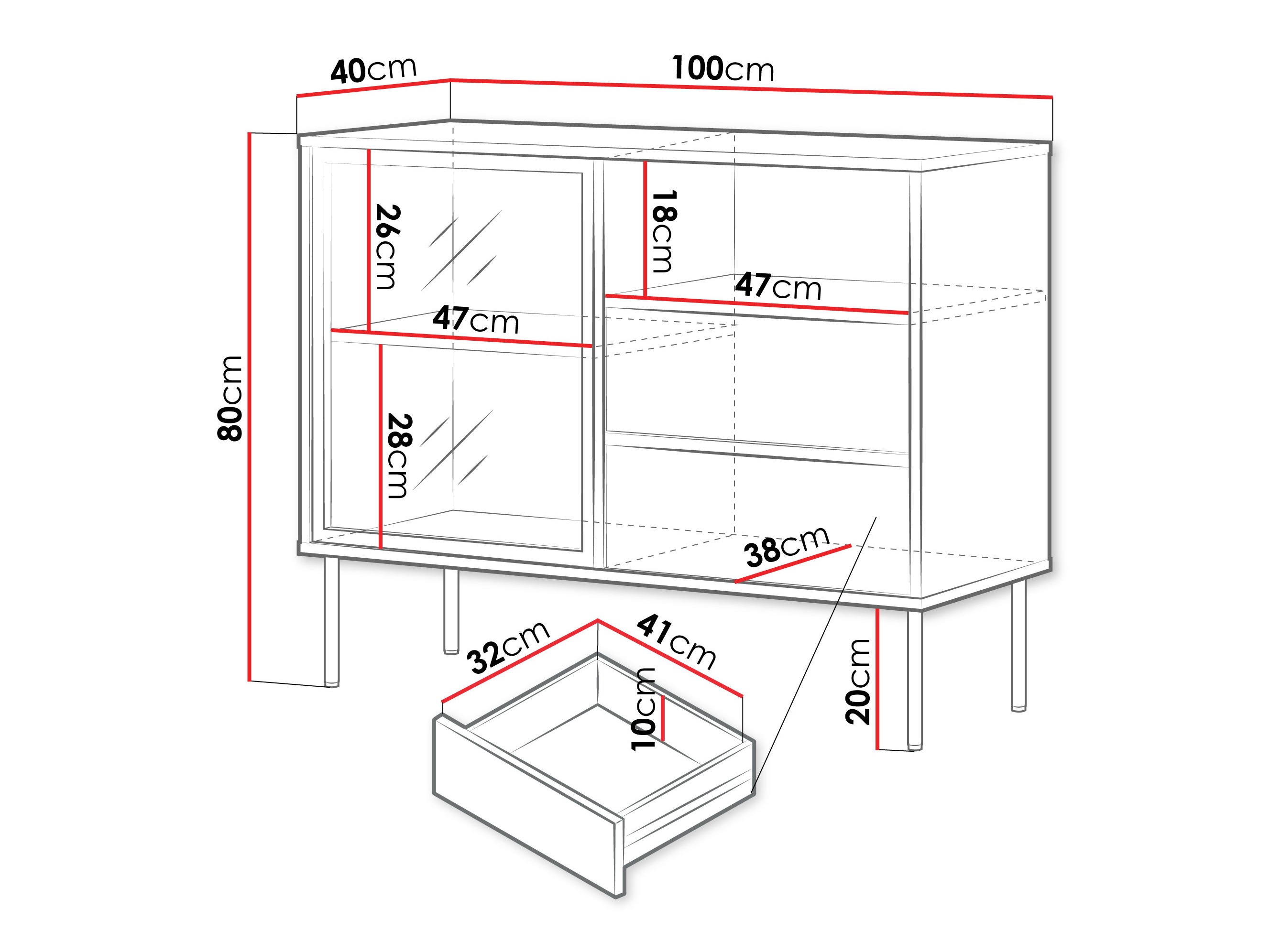 Komoda Merevai 100 (Kašmir)