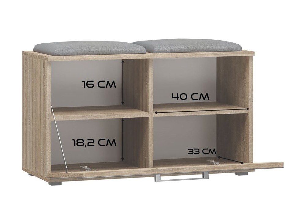 Ormarić za cipele Mandeville 179 (Sonoma hrast)