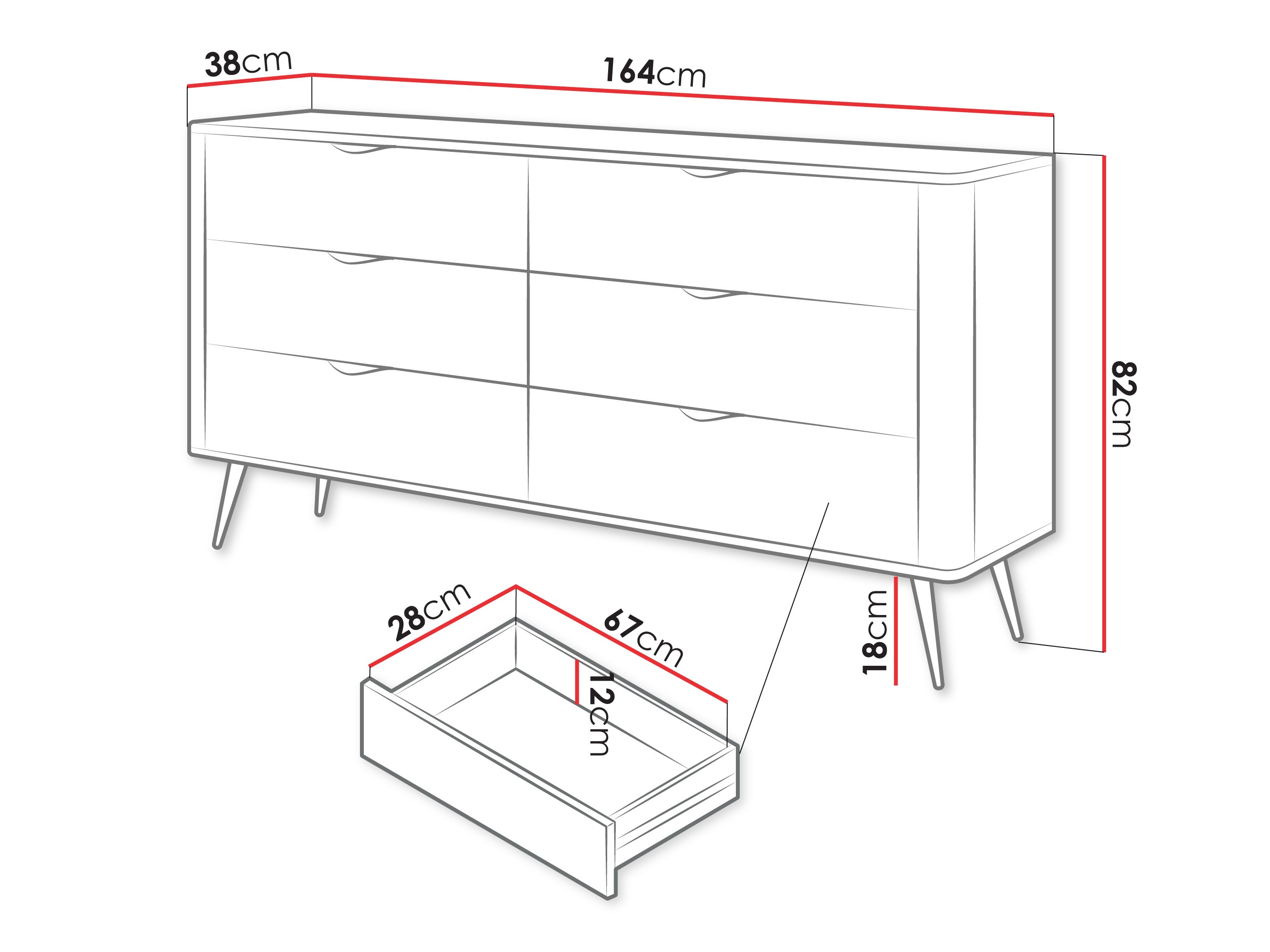 Komoda Lectum II (Bež)