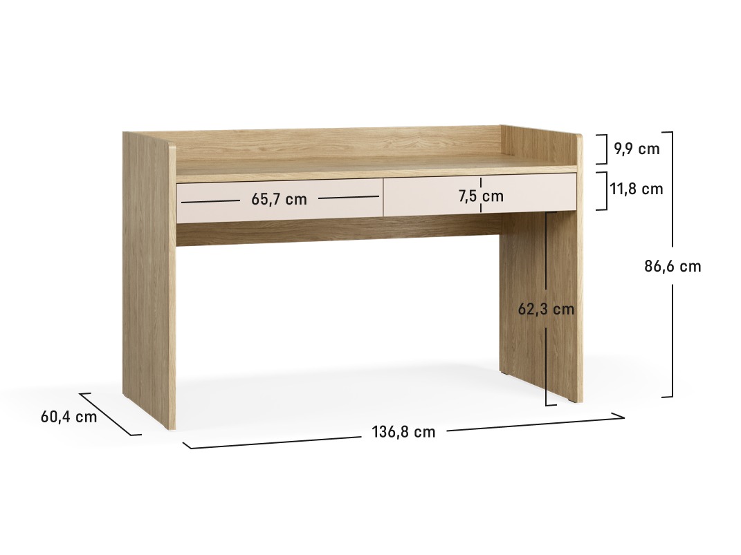 Uredski stol Velrome 101 (Hrast + Bež)