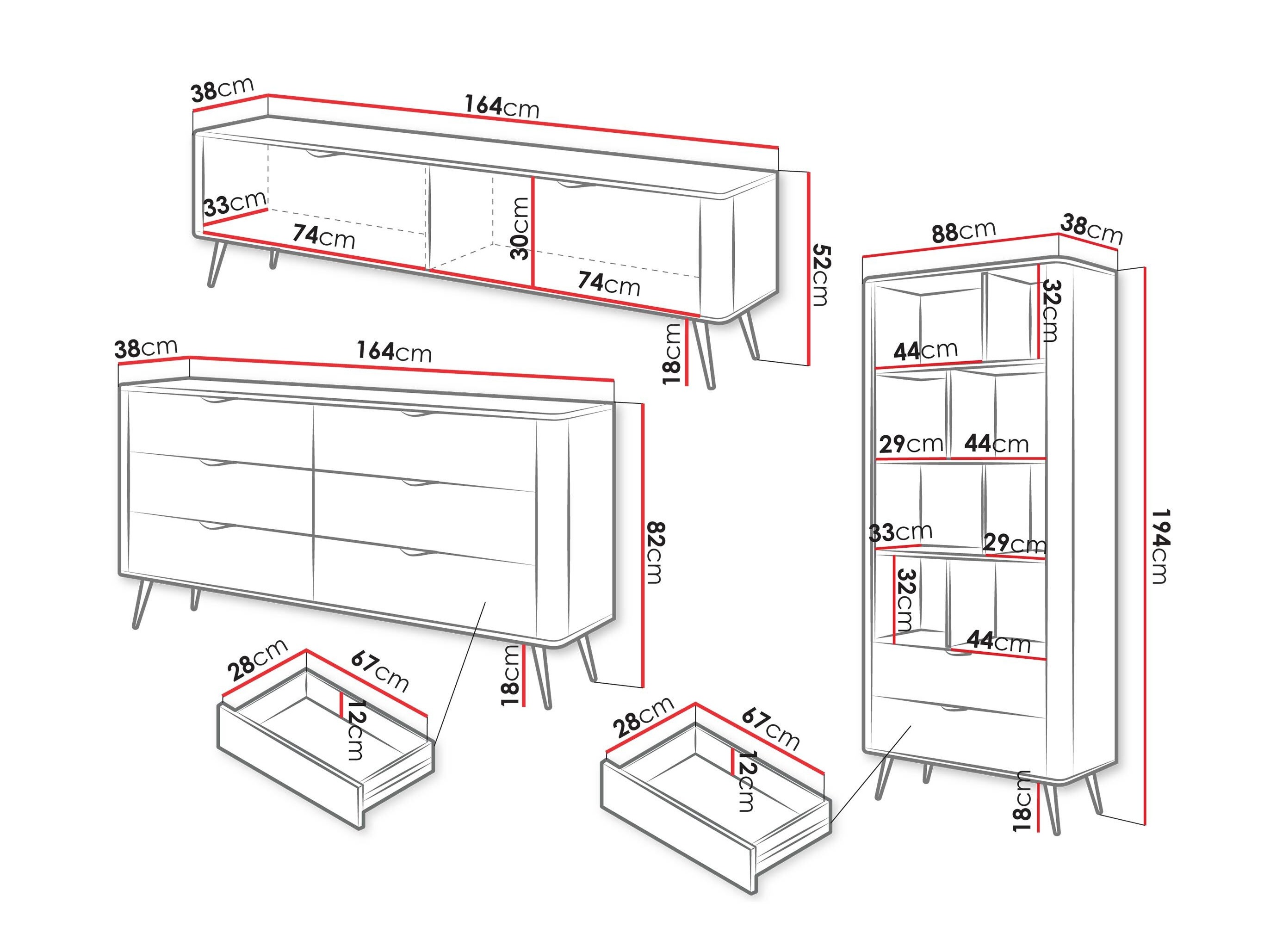 Set za dnevni boravak Lectum II (Bež)