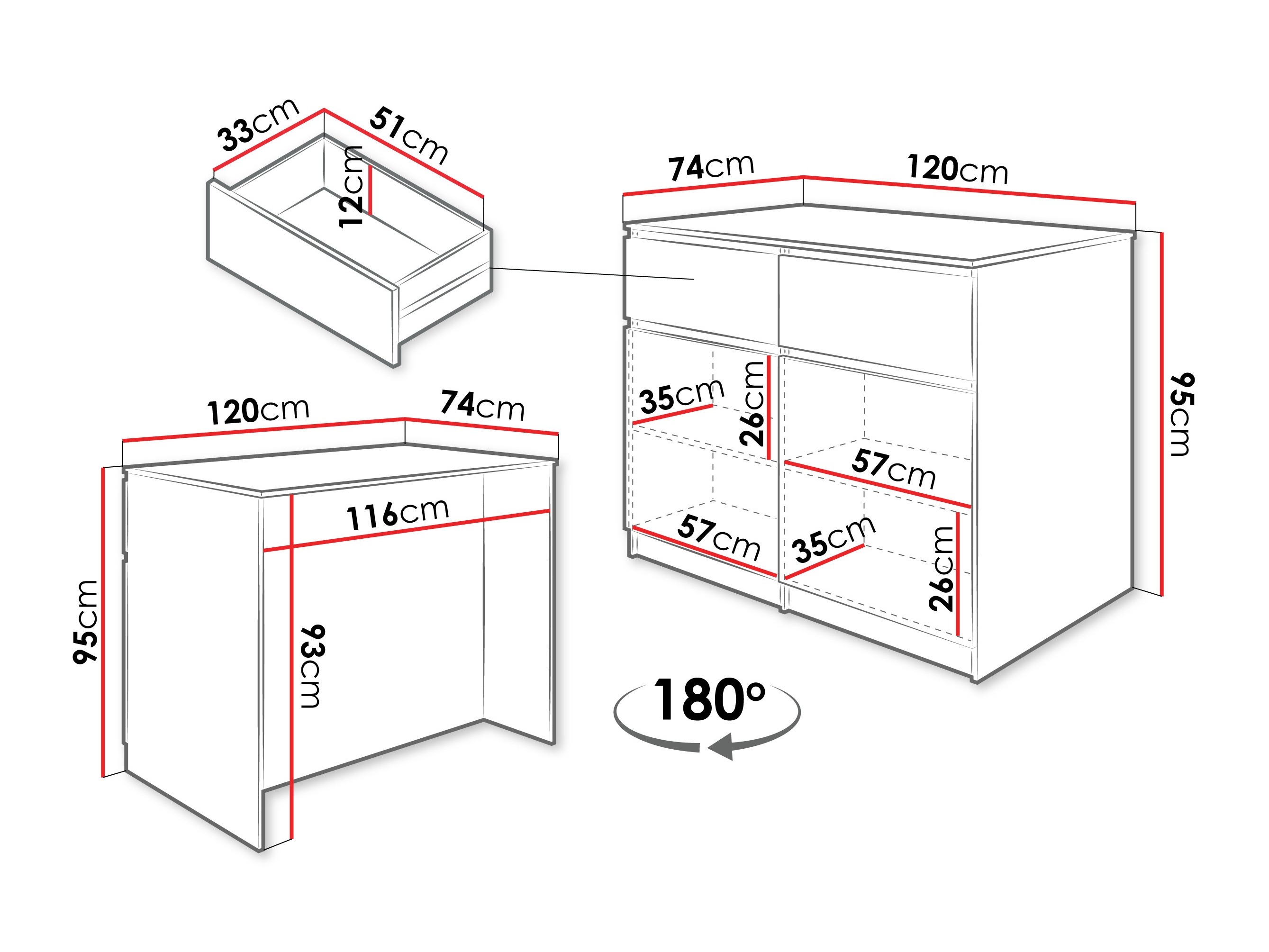 Kuhinjski otok Comfivo Cantal (Bijela)