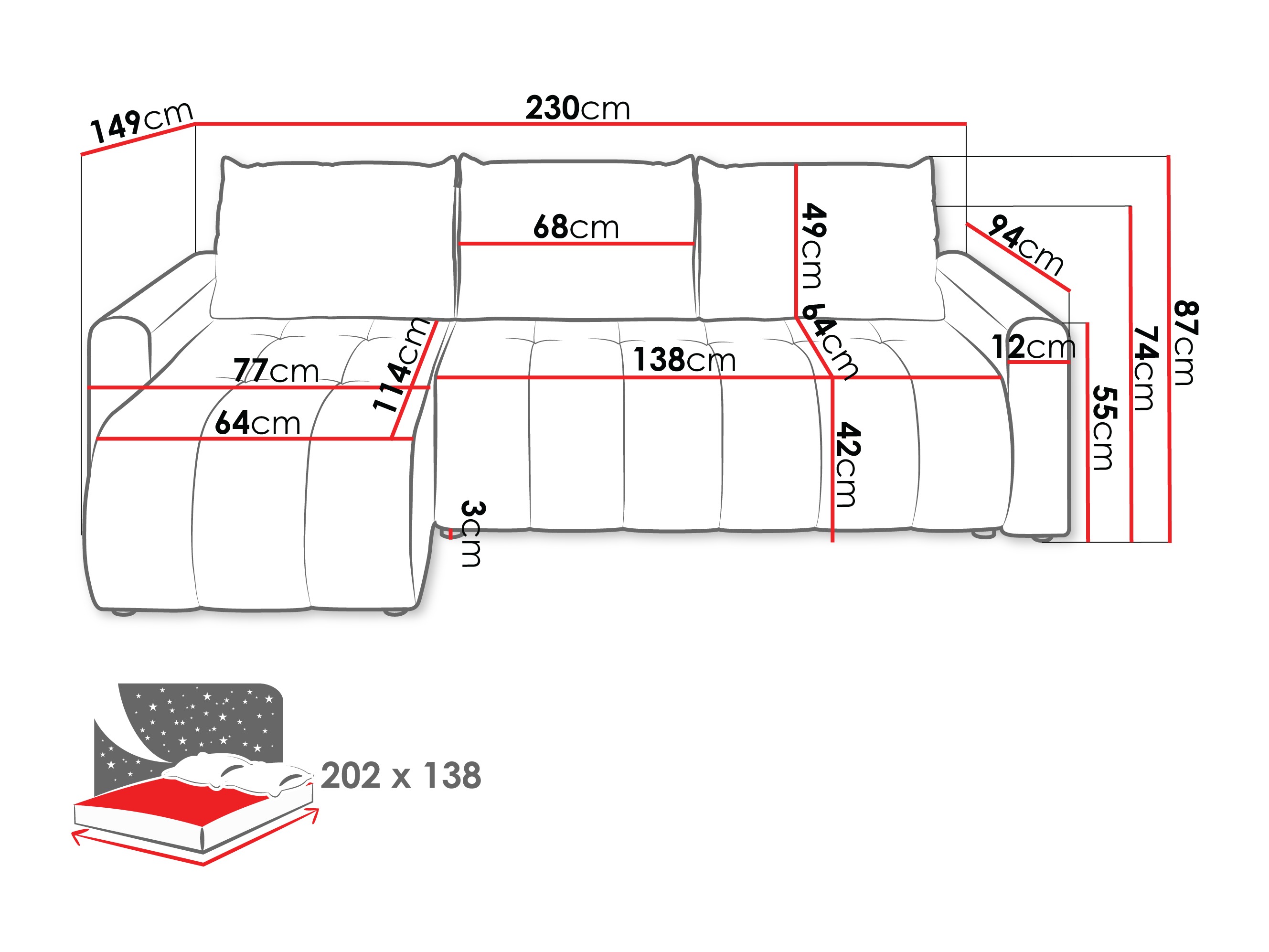 Kutna garnitura Providence 198 (Polo 872)