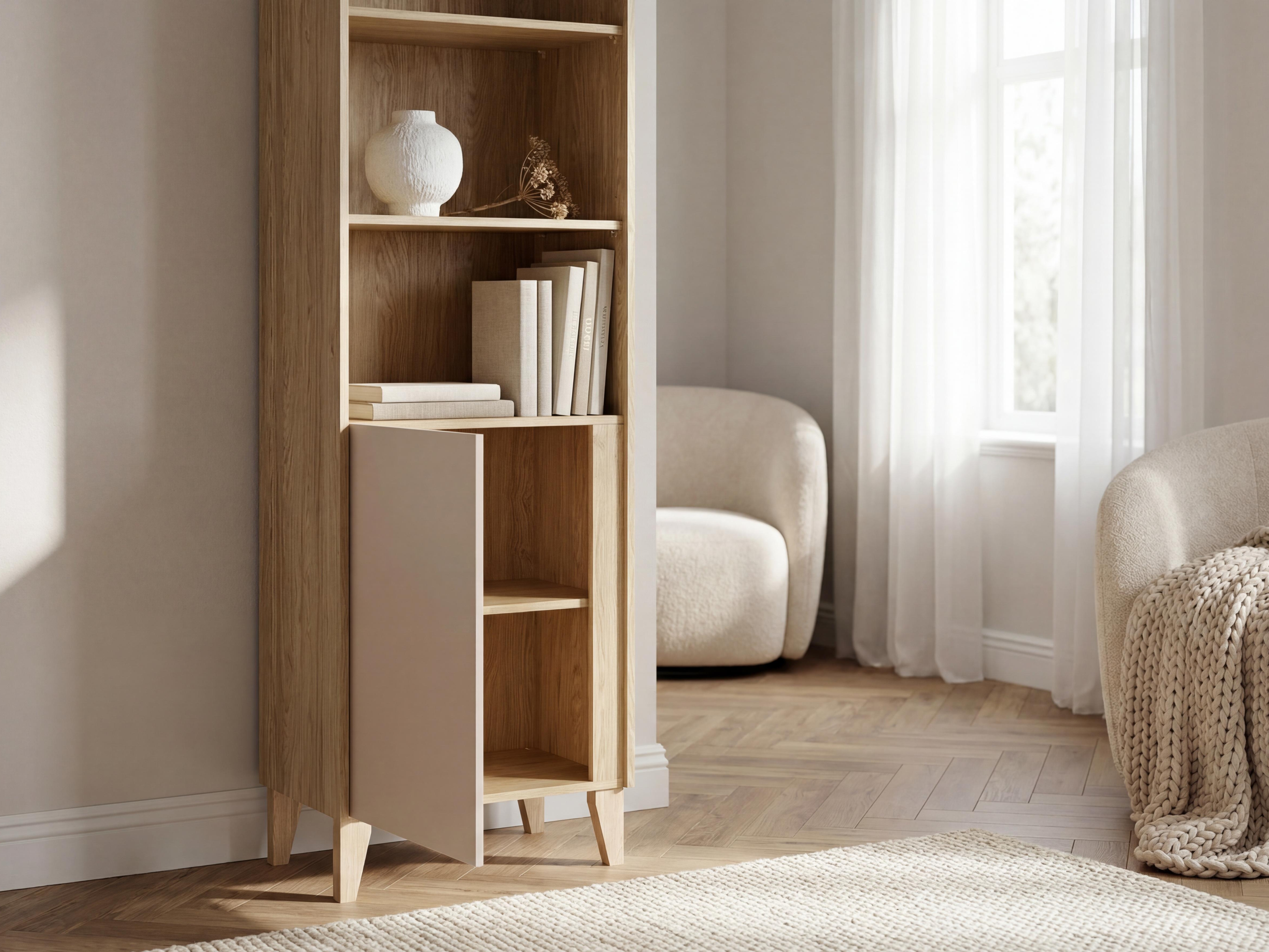 Polica Velrome 103 (Hrast + Bež)