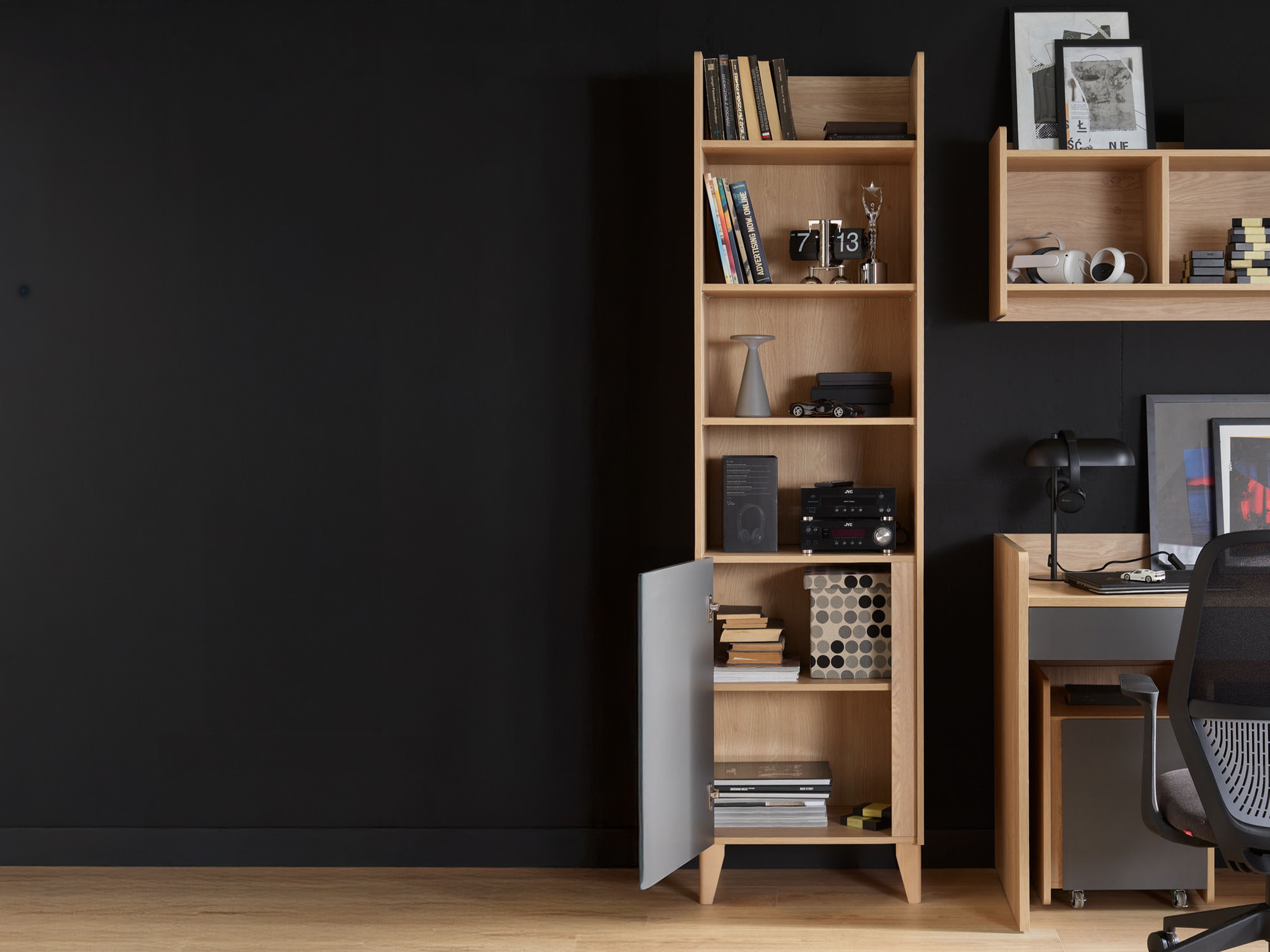 Polica Velrome 103 (Hrast + Grafit)