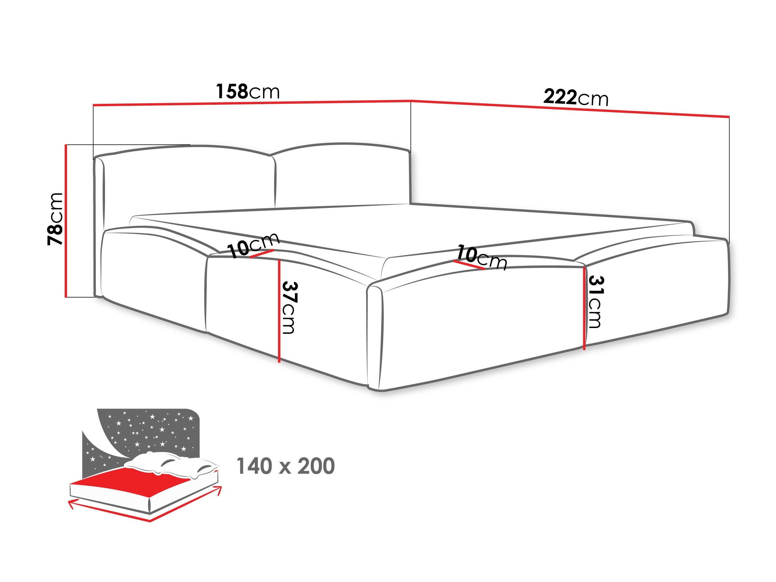 Krevet TrendyNest Caprio (Lumo 30)