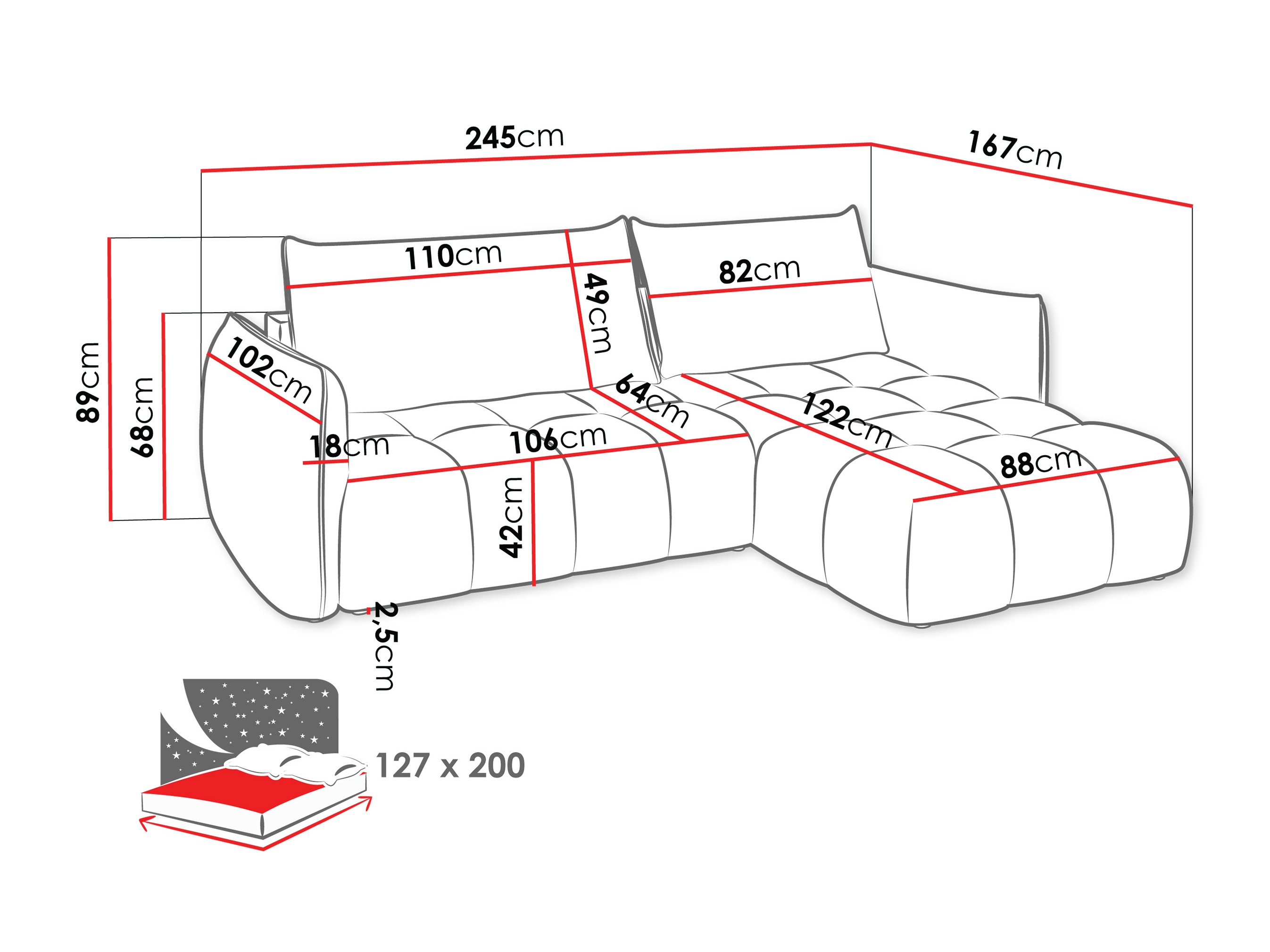 Kutna garnitura Lima 136 (Lumo 65)