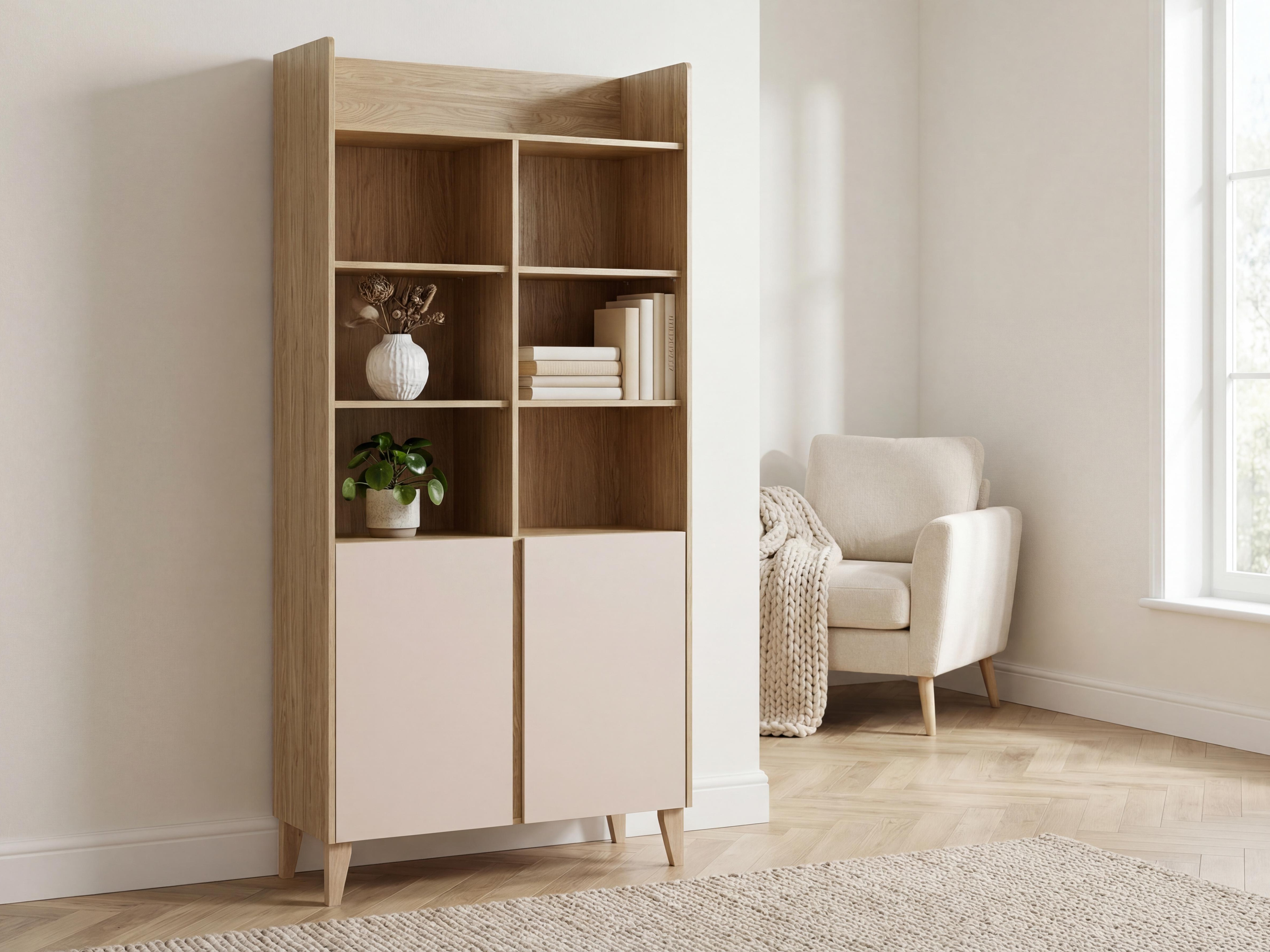 Polica Velrome 104 (Hrast + Bež)