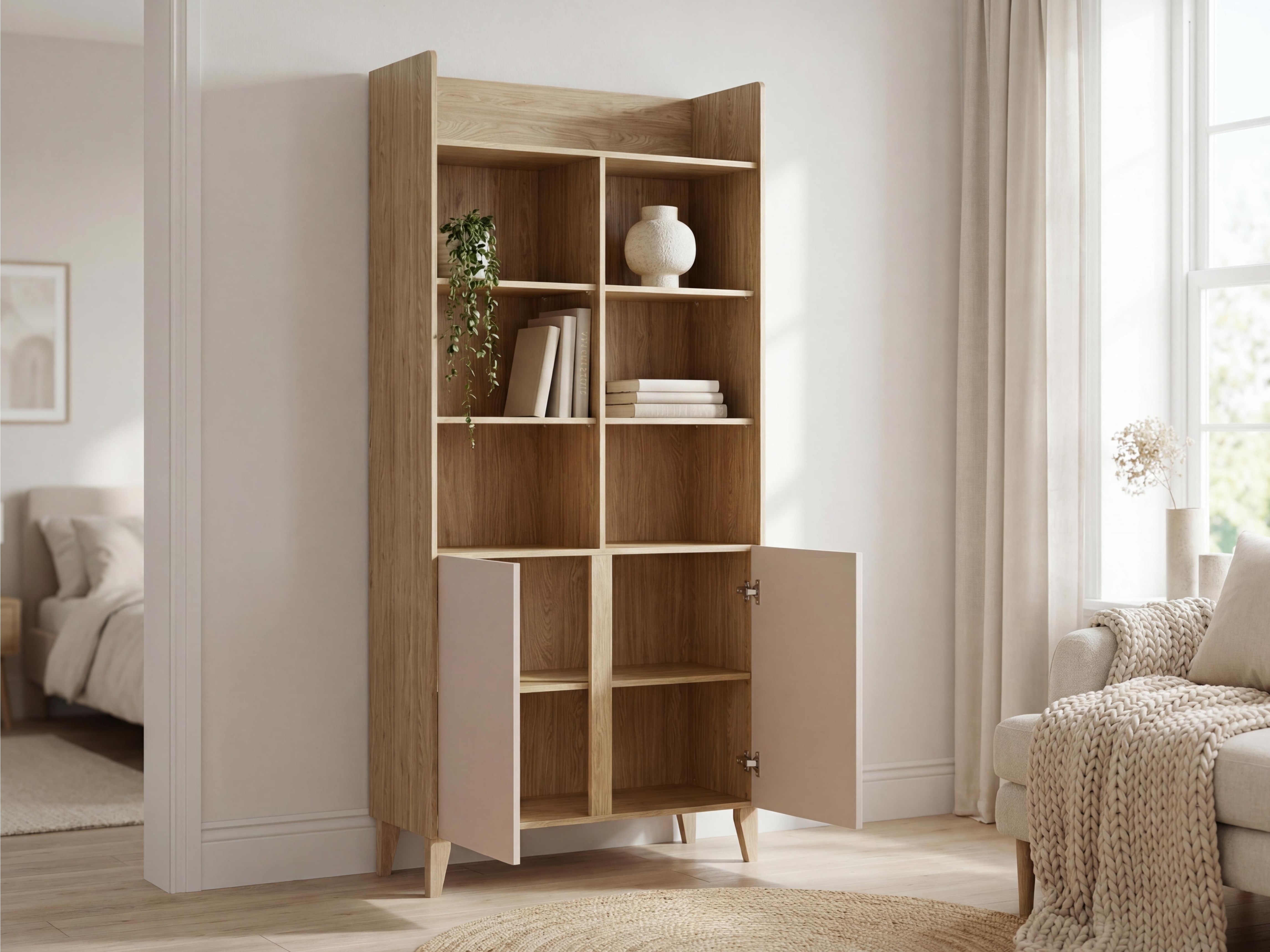 Polica Velrome 104 (Hrast + Bež)