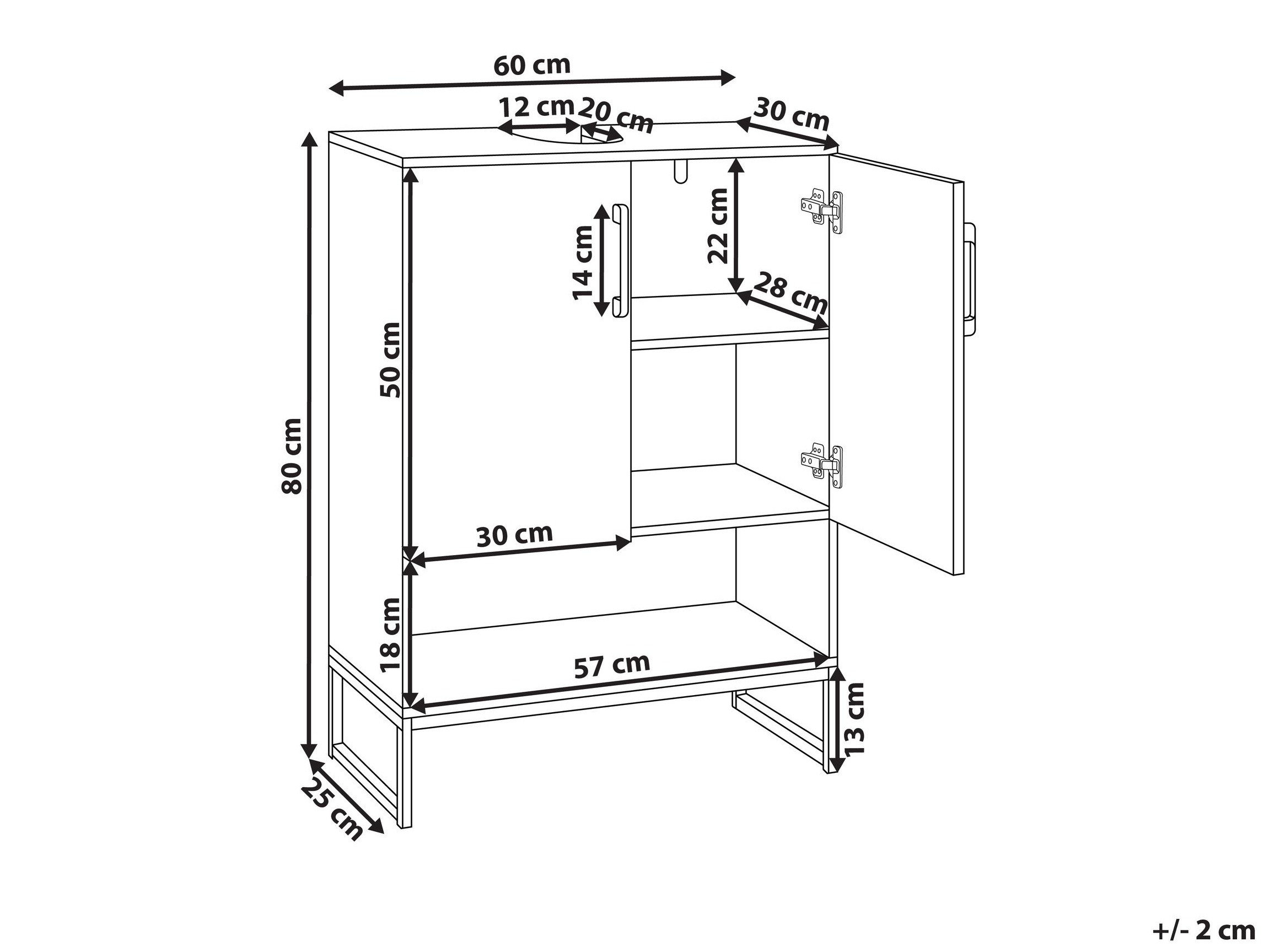 Samostojeći kupaonski ormarić za umivaonik SC9948