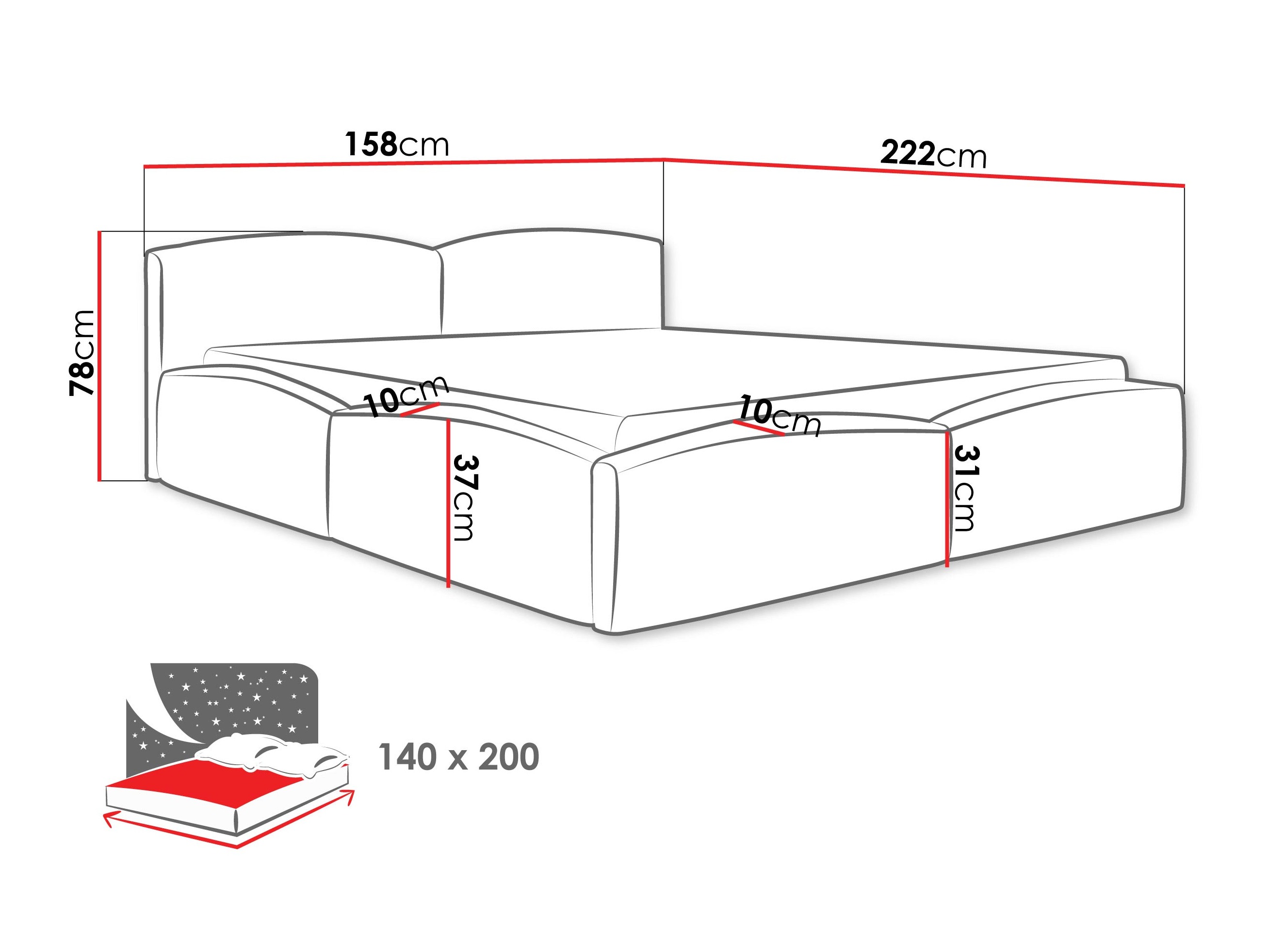 Krevet TrendyNest Caprio (Lumo 65)