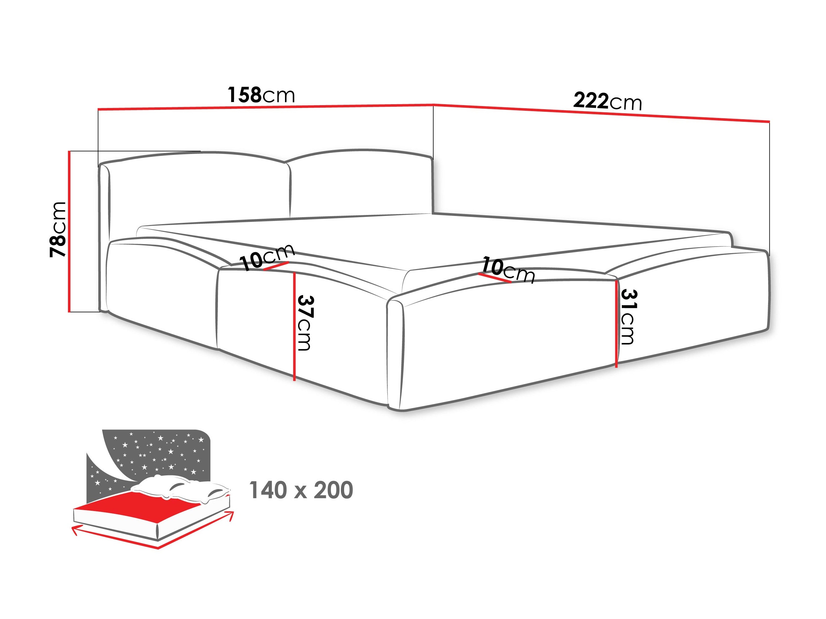 Krevet TrendyNest Caprio (Lumo 75)