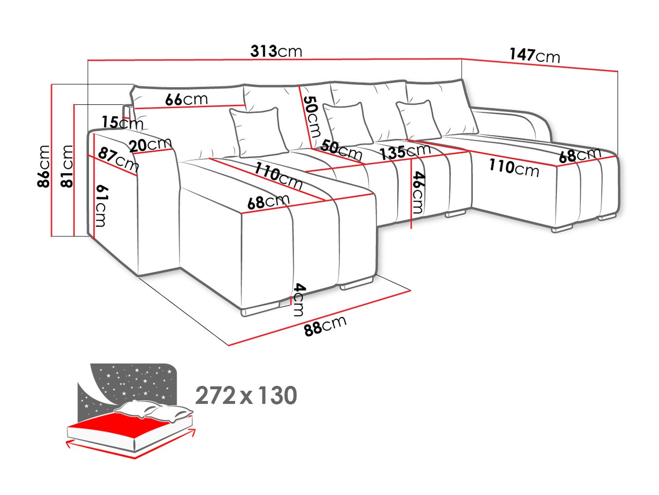 Kutna garnitura Arvada 122 (Lambi 08)