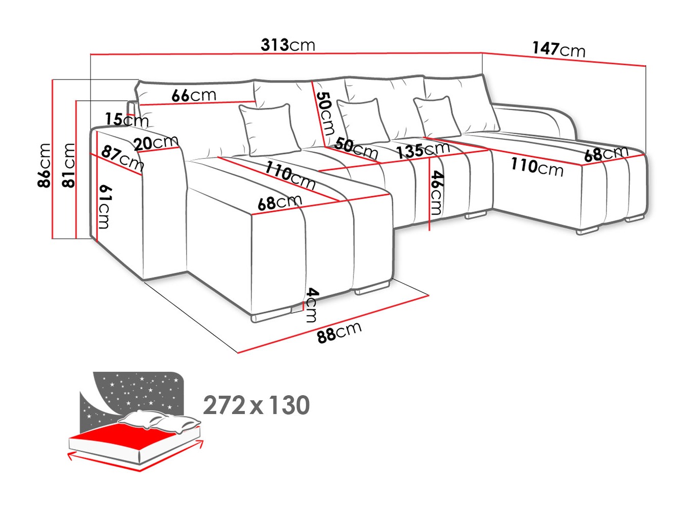 Kutna garnitura Arvada 122 (Lambi 11)
