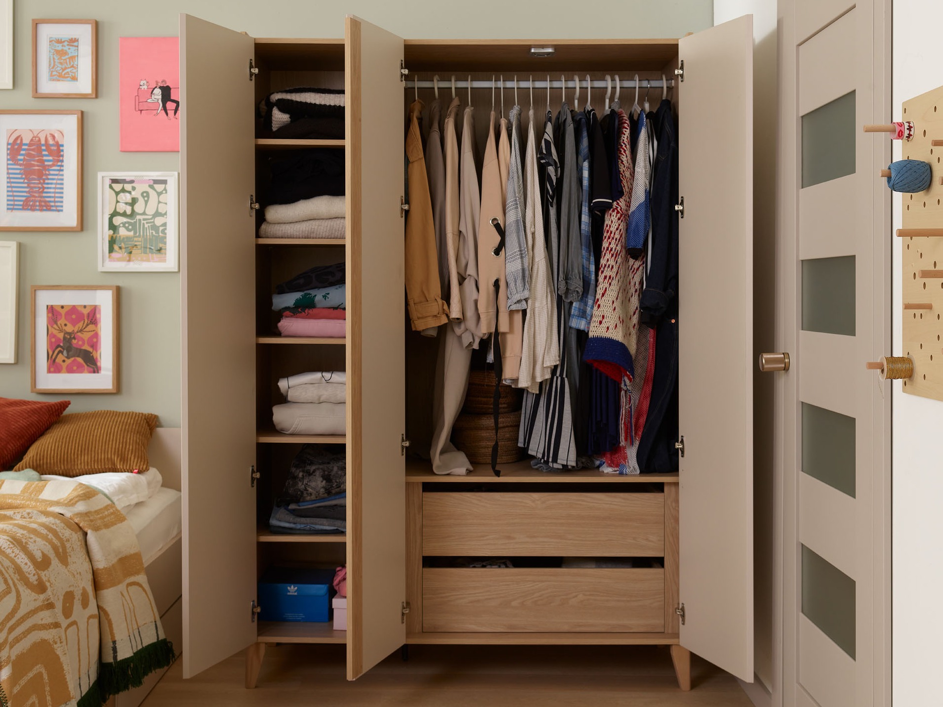 Ormar Velrome 110 (Hrast + Bež)