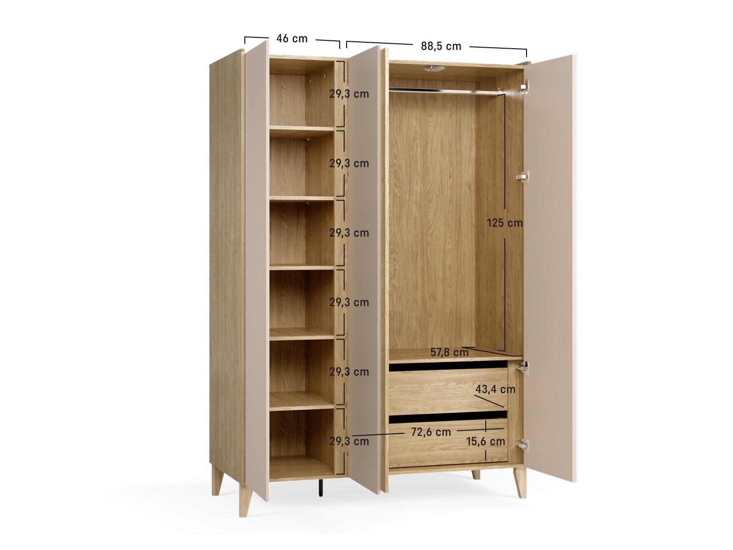 Ormar Velrome 110 (Hrast + Grafit)