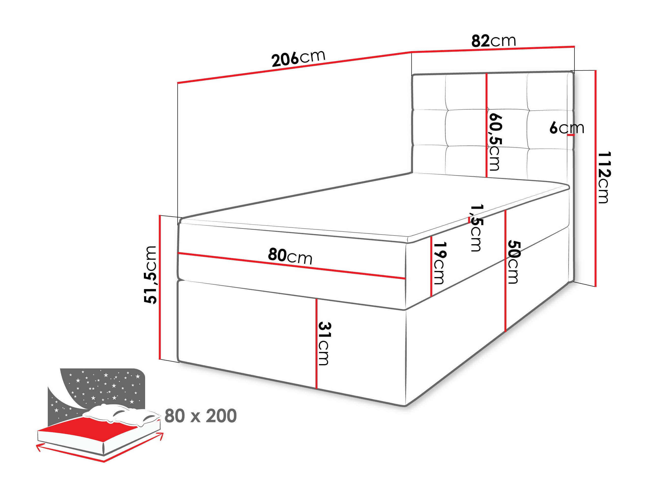 Boxspring krevet Comfivo Osculum II (Lambi 03)