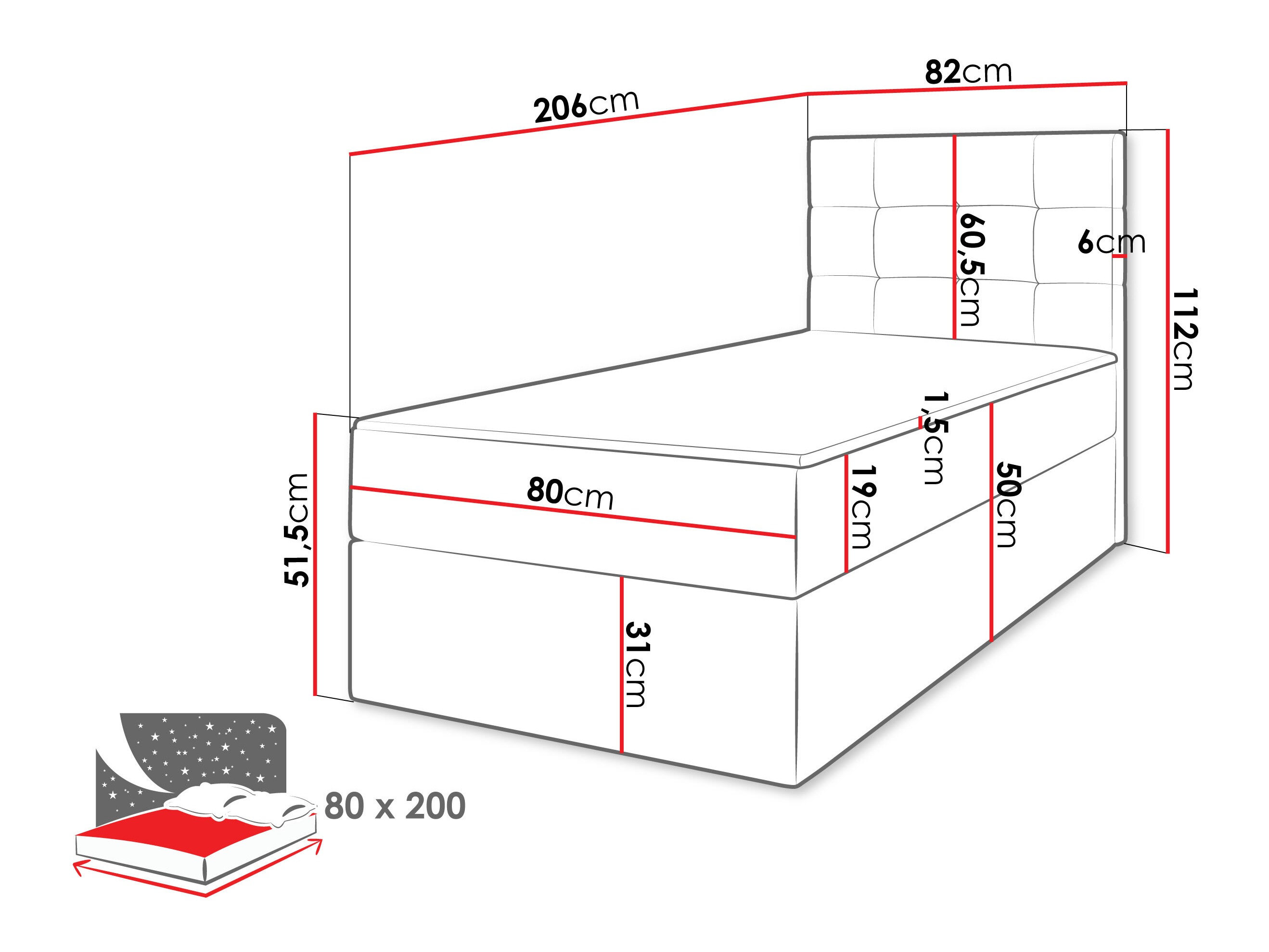 Boxspring krevet Comfivo Osculum II (Lambi 11)