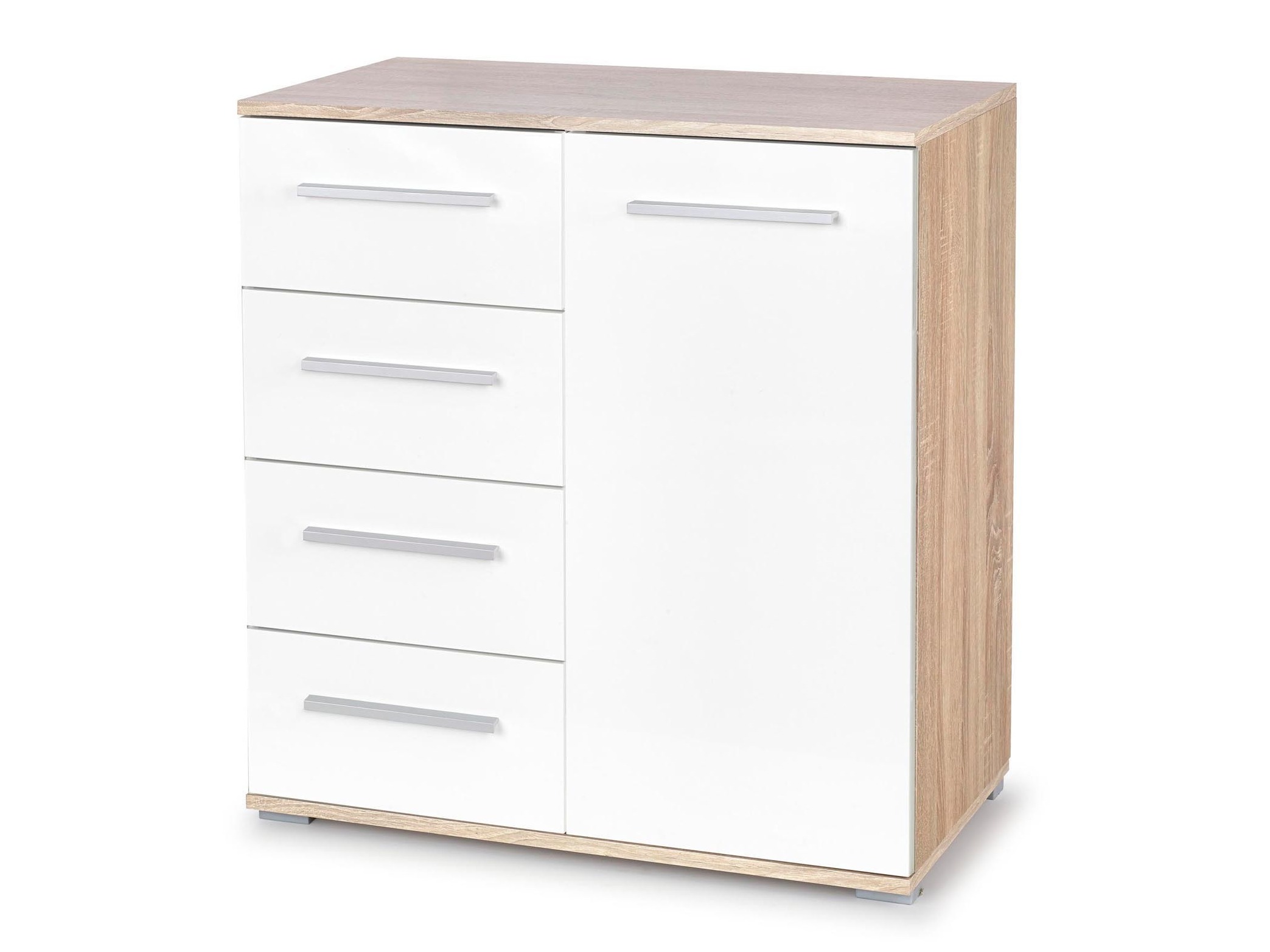 Komoda Cirveso 101 (Sonoma hrast + Sjajno bijela)