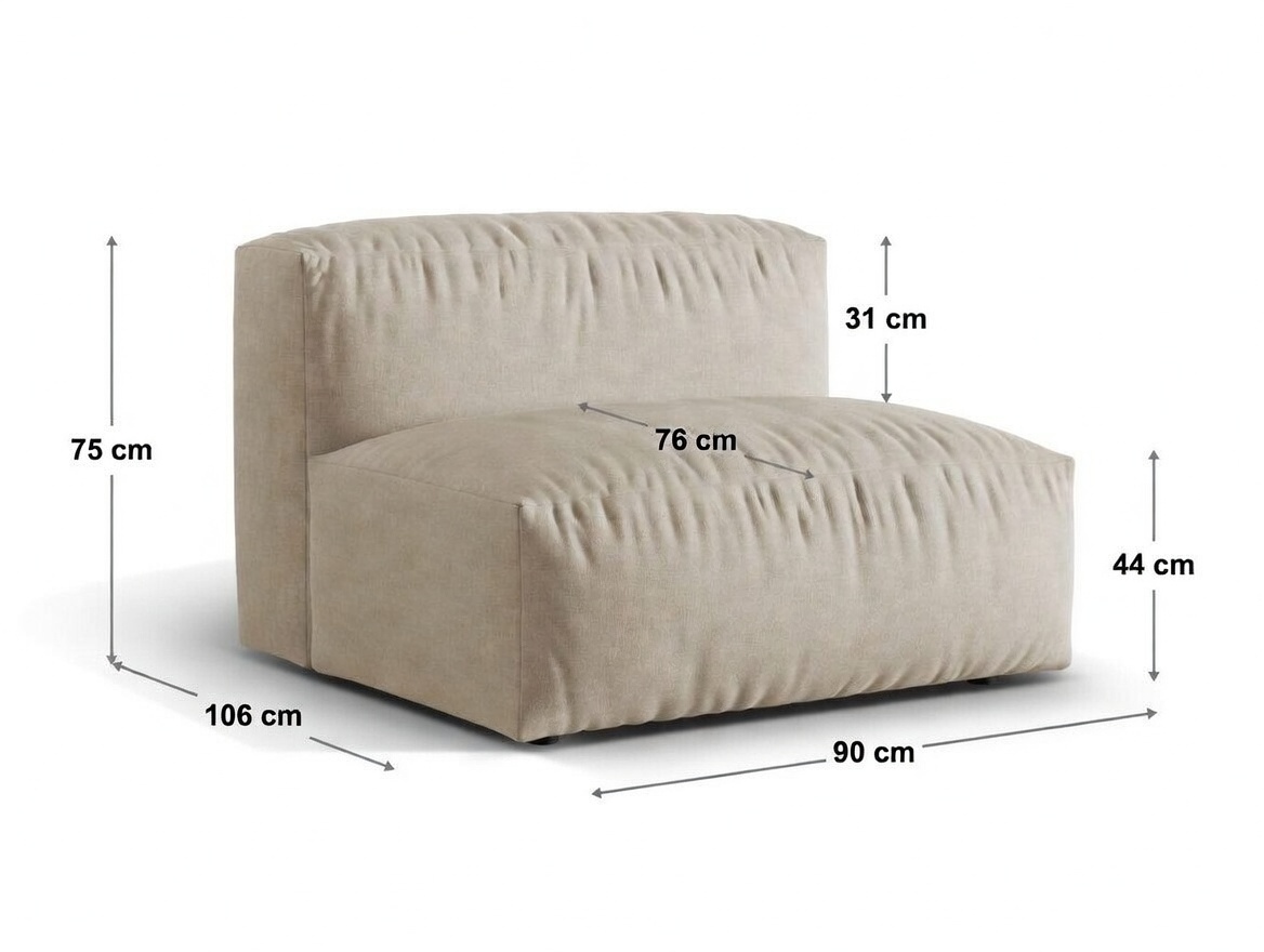 Modularna fotelja Sorcoro 112 (Boston Black)