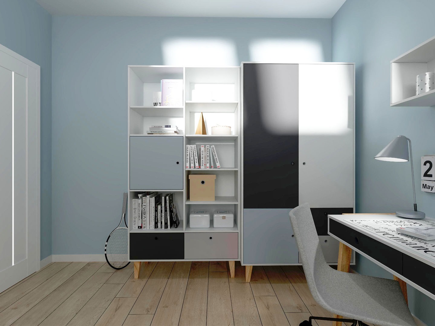 Polica Domfera 102 (Svijetlo plava)