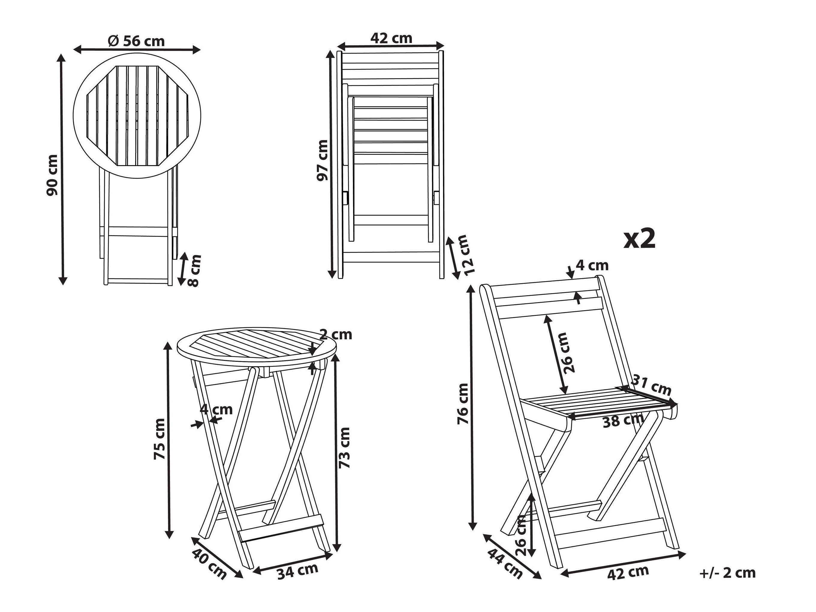 Balkonska garnitura Berwyn 3224