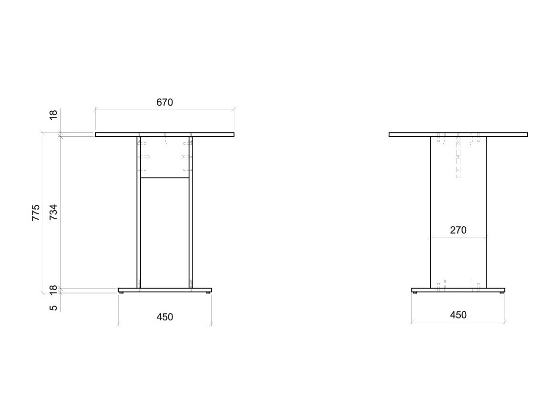 Pomoćni stolić Ontario 225 (Bijela)