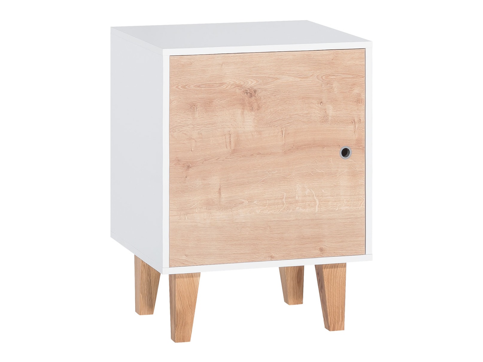 Noćni ormarić Domfera 105 (Bijela + Hrast)