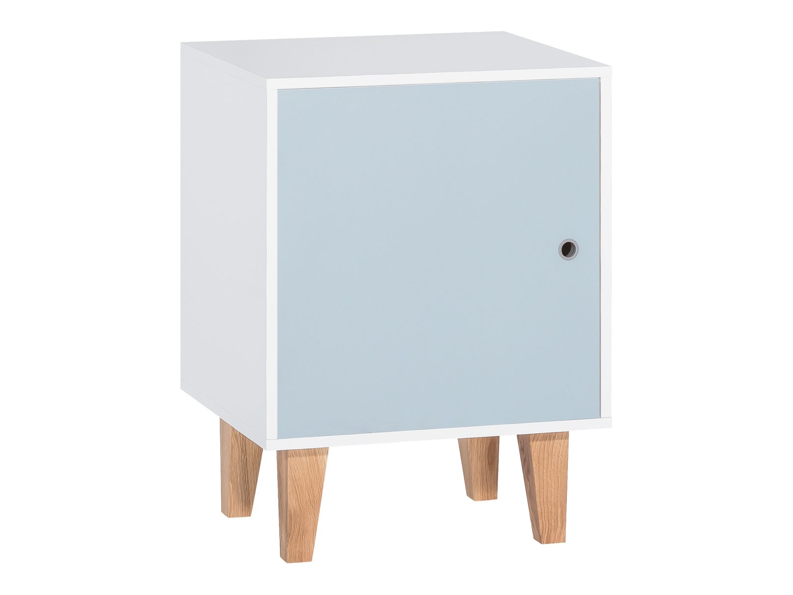 Noćni ormarić Domfera 105 (Bijela + Svijetla Plava)