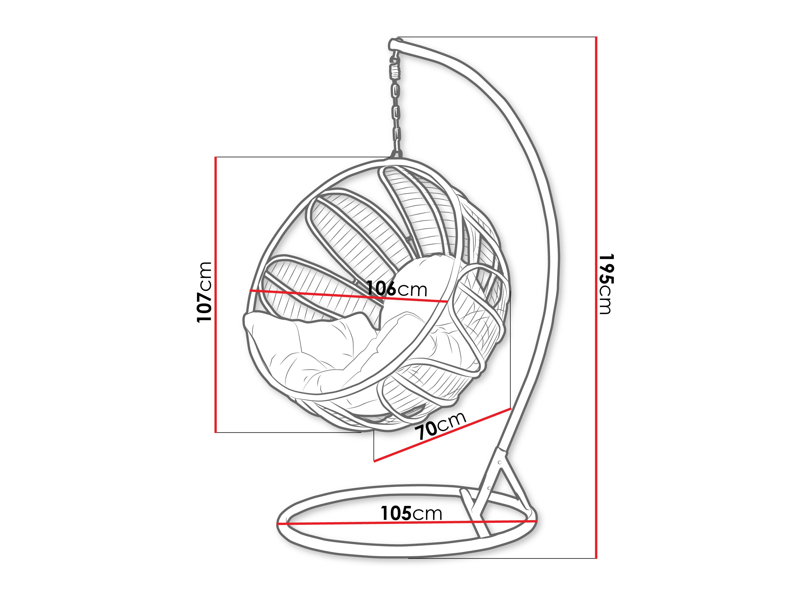 Viseća stolica Comfivo Ingenium (Bež)