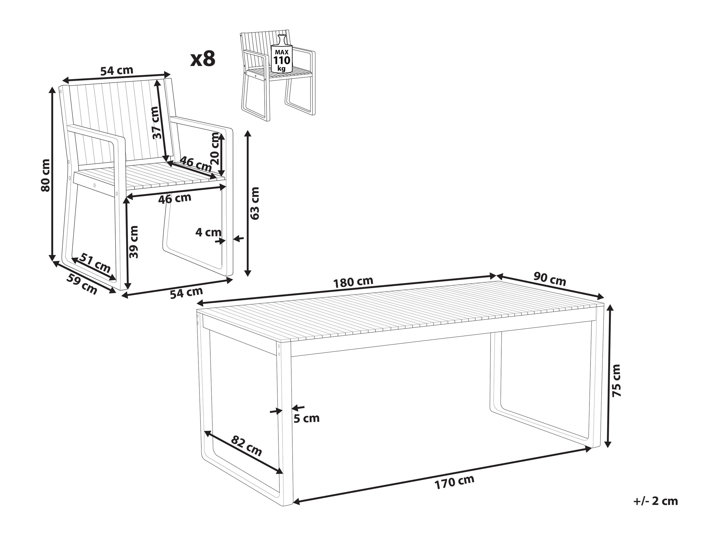 Set stola i stolica Berwyn 3230