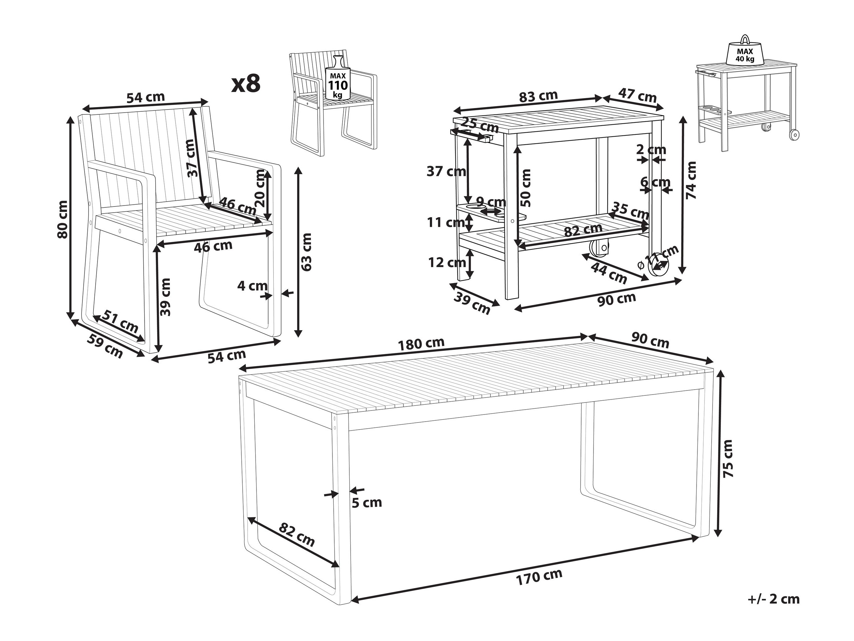 Set stola i stolica Berwyn 3231