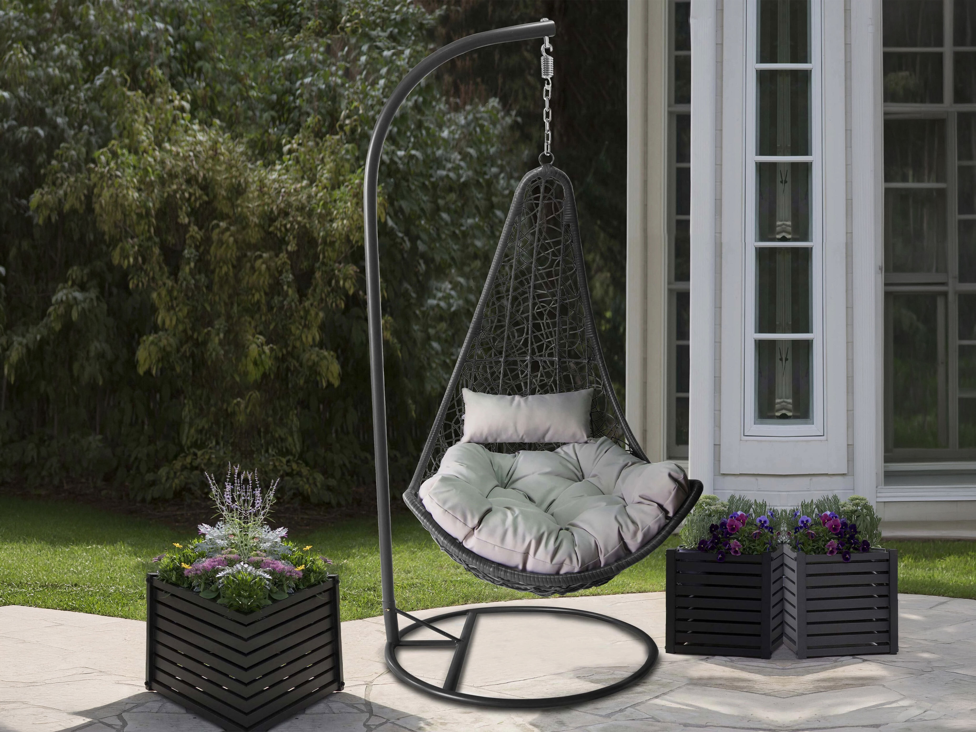 Viseća stolica Comfivo Figae (Siva)